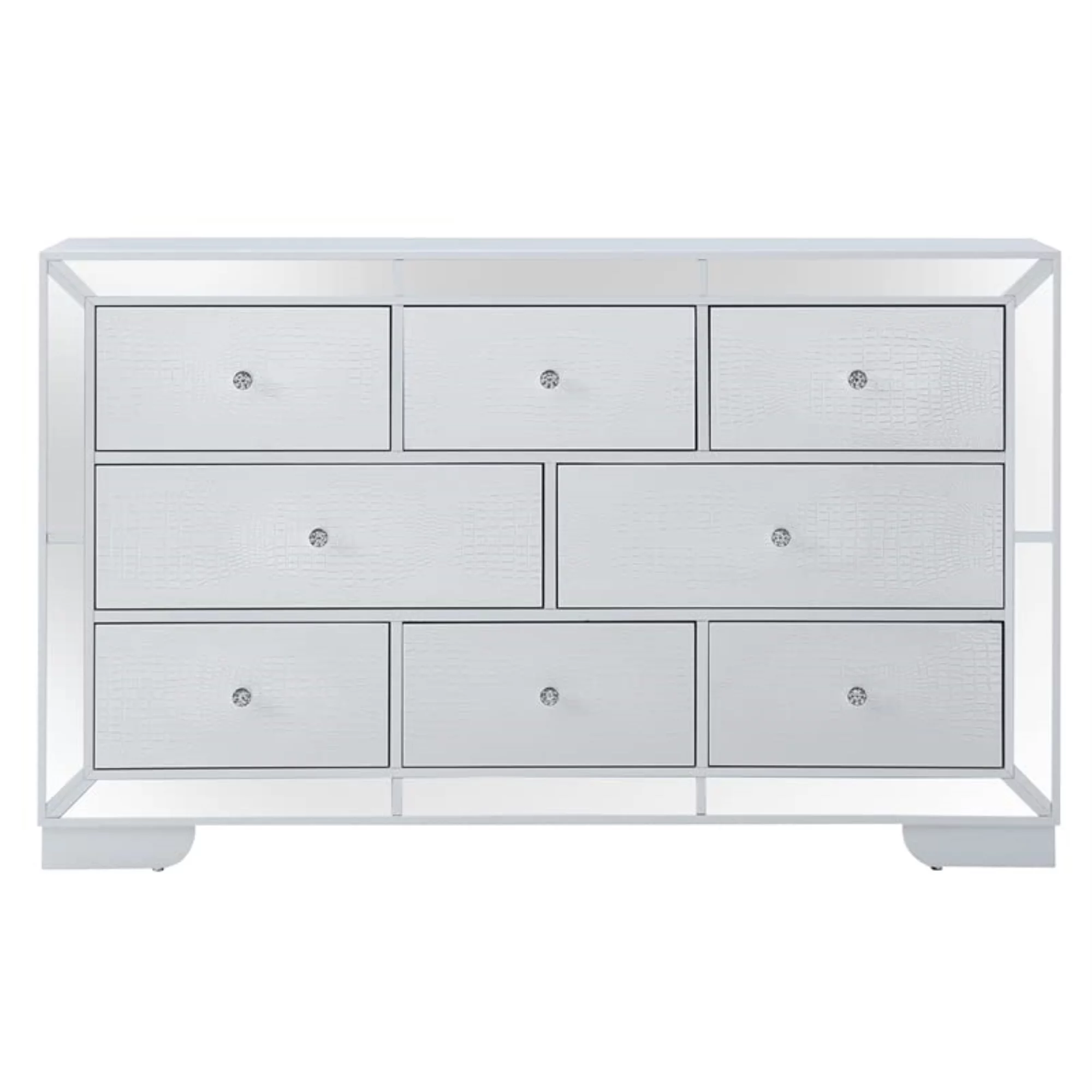 Glory Furniture Hollywood Hills 8 Drawer Dresser in White