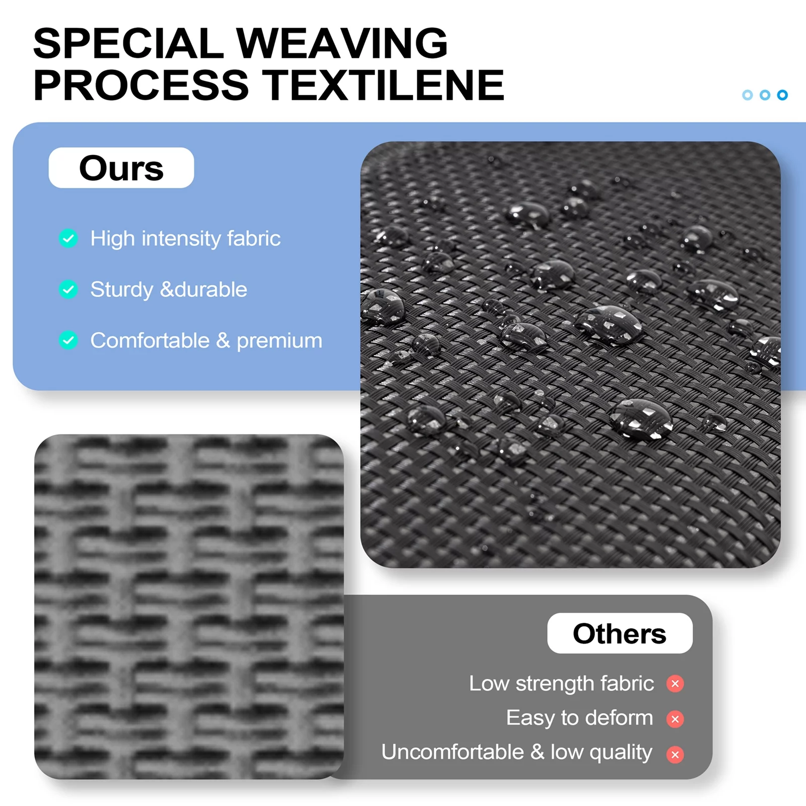 Crestlive Products Patio Steel Outdoor Double Chaise Lounger, Gray