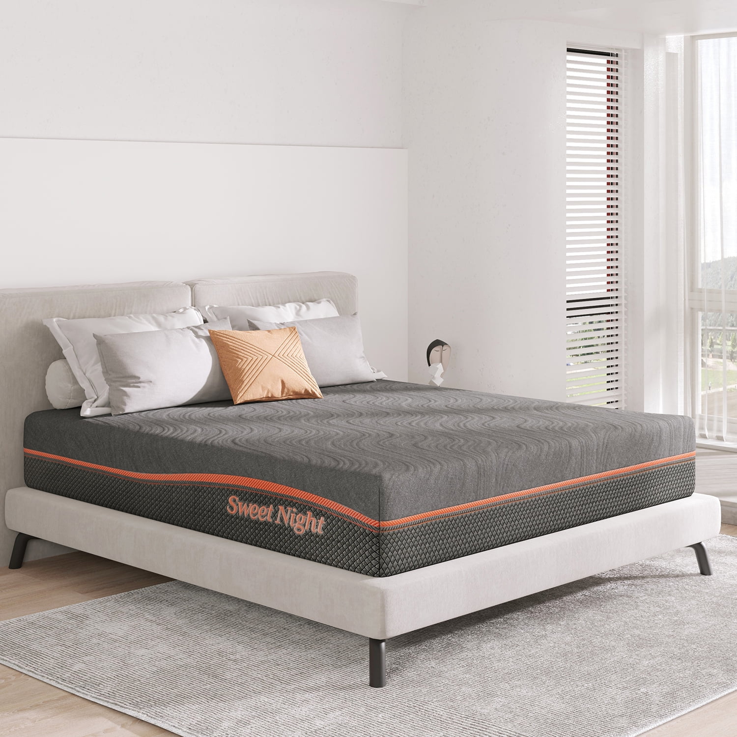 Sweetnight Dreamy 12 inch Adult Gel Memory Foam Mattress in a Box Queen Size