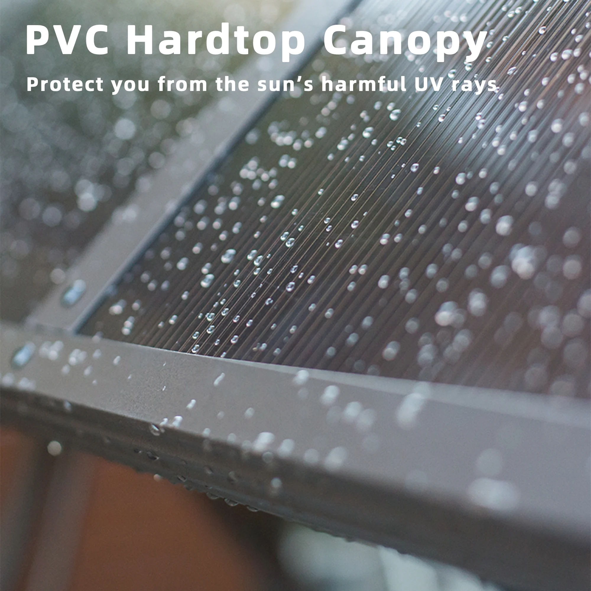 PURPLE LEAF Outdoor Patio Porch Swing with Adjustable PVC Canopy, 3-Seat Swing Chair Bench with Side Cup Holder for Backyard Front Porch Lawn, Cushions and Pillow Included, Grey