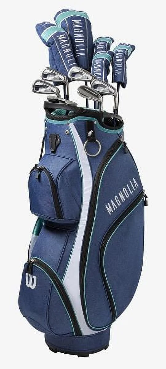 NEW Wilson Women's Golf Magnolia Cart Complete Set with Driver, Navy, Right Hand