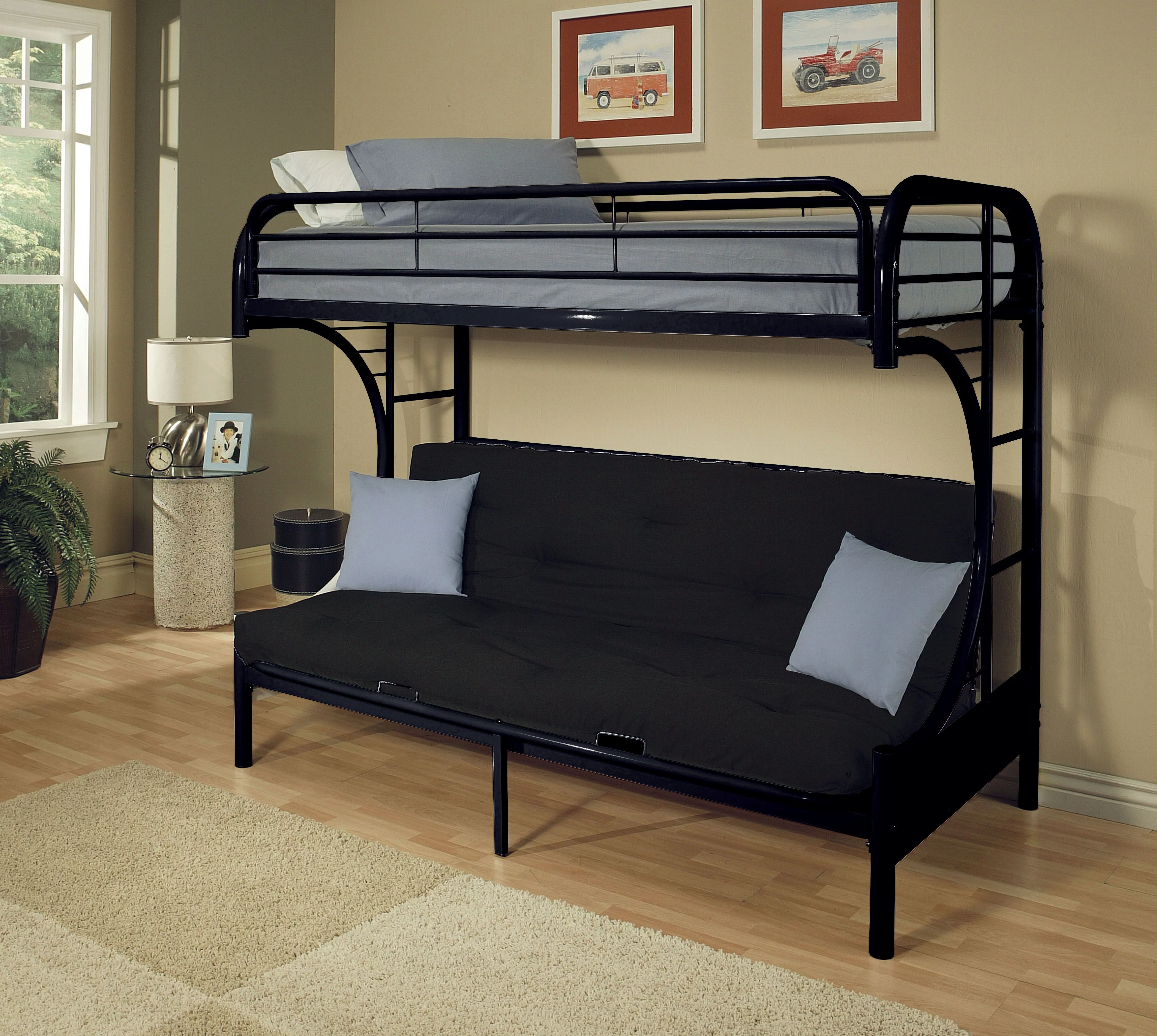 ACME Eclipse Twin/Full/Futon Bunk Bed in Black