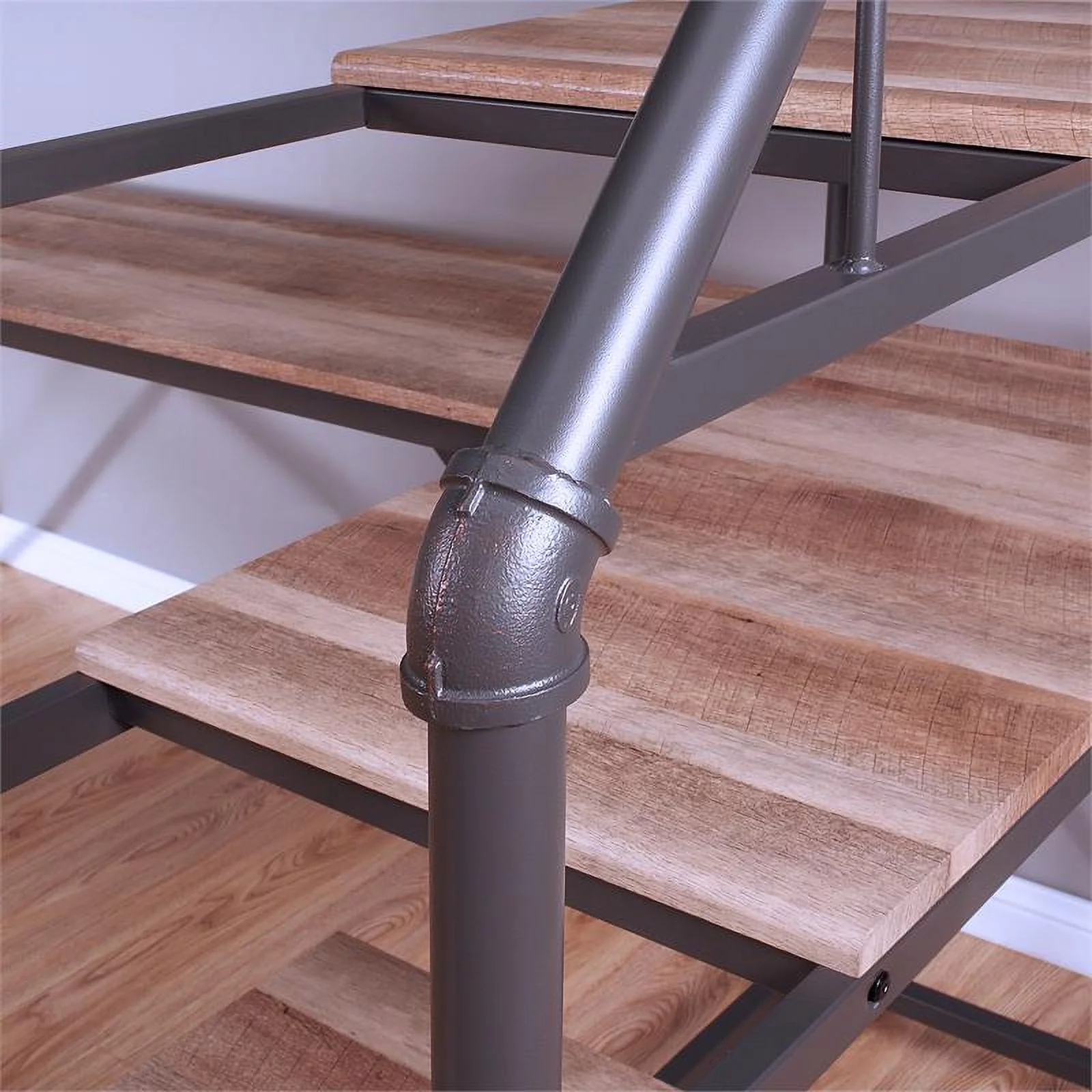 Furniture of America Pico Metal Twin Loft Bed with Workstation in Sand Black