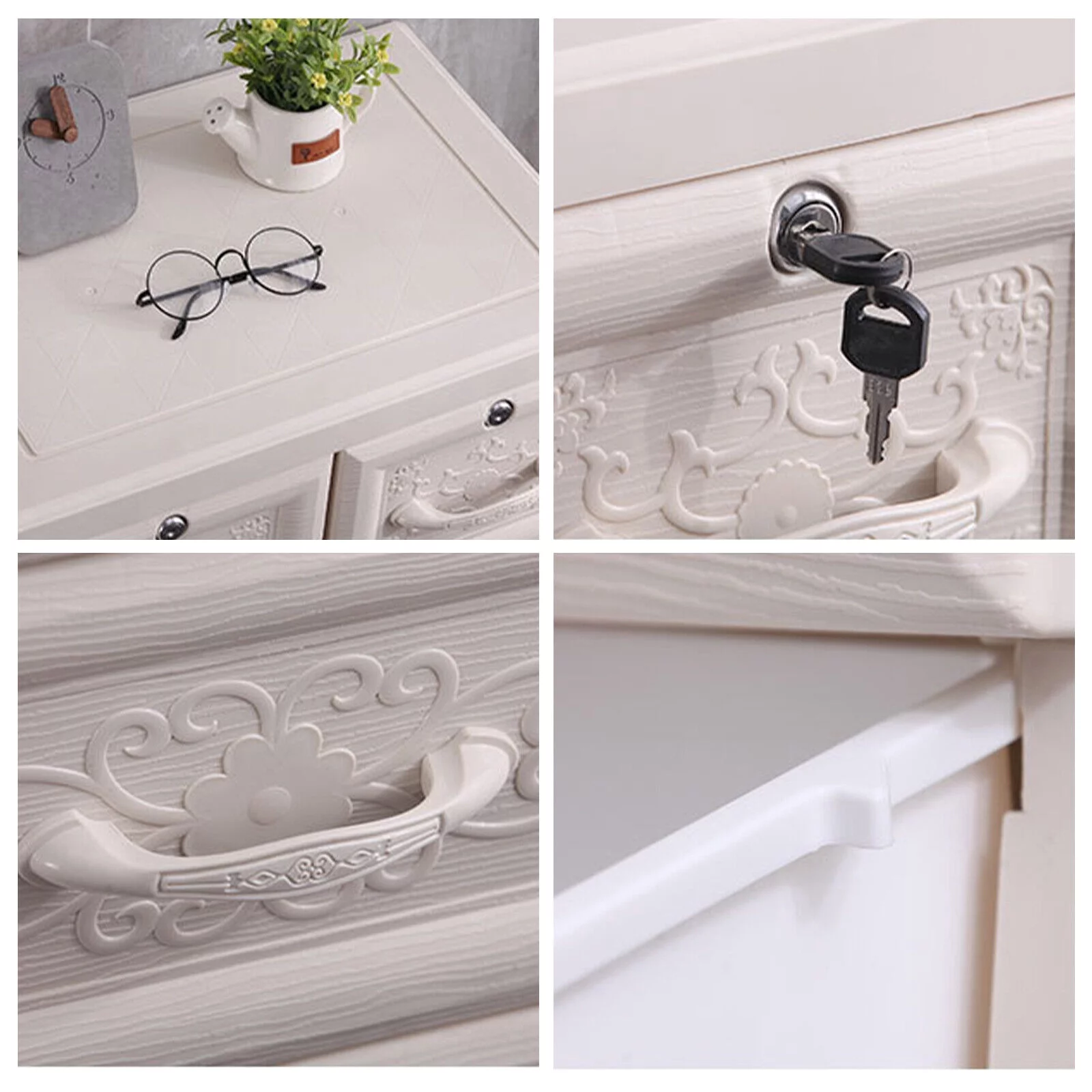 ZhdnBhnos 5 Layers Vertical Storage Cabinet 6 Drawers Plastic Clothes Dresser Tower Closet Organizer Shelf Lockable For Bedroom Living Room Office