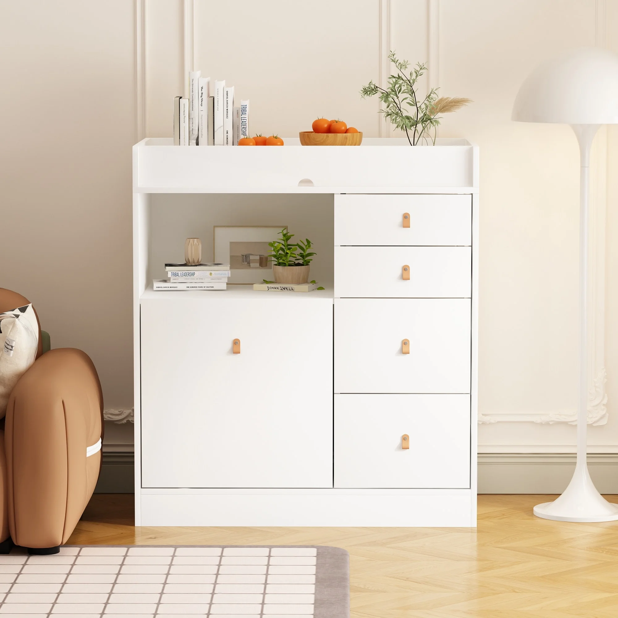 Modern Wooden Changing Dresser - Durable Construction, Baby Dresser