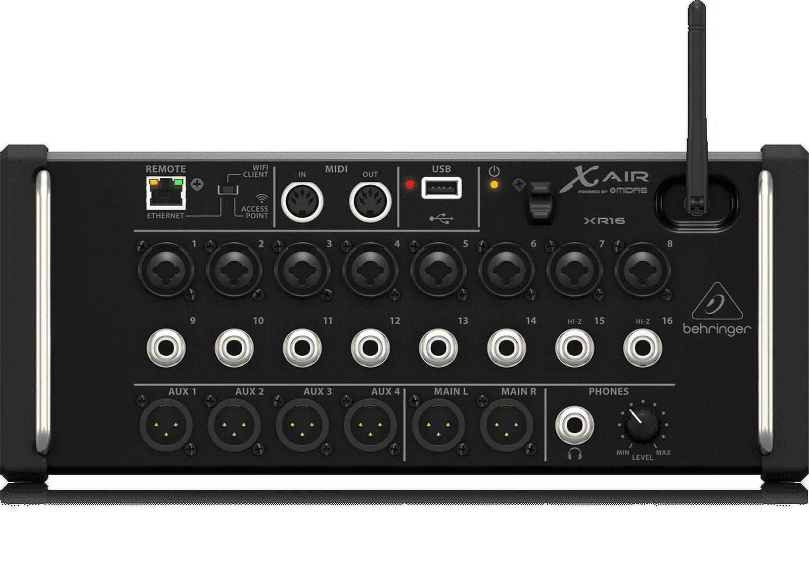 Behringer X Air XR16 16-Input Digital Mixer, Tablet Compatible, 8 Programmable Preamps, 8 Inputs, Wifi Module & USB Recorder