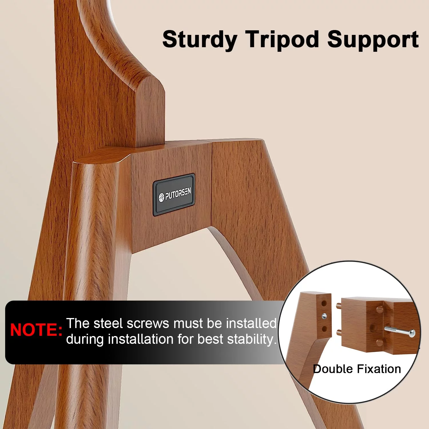 PUTORSEN Premium Wood Easel TV Stand