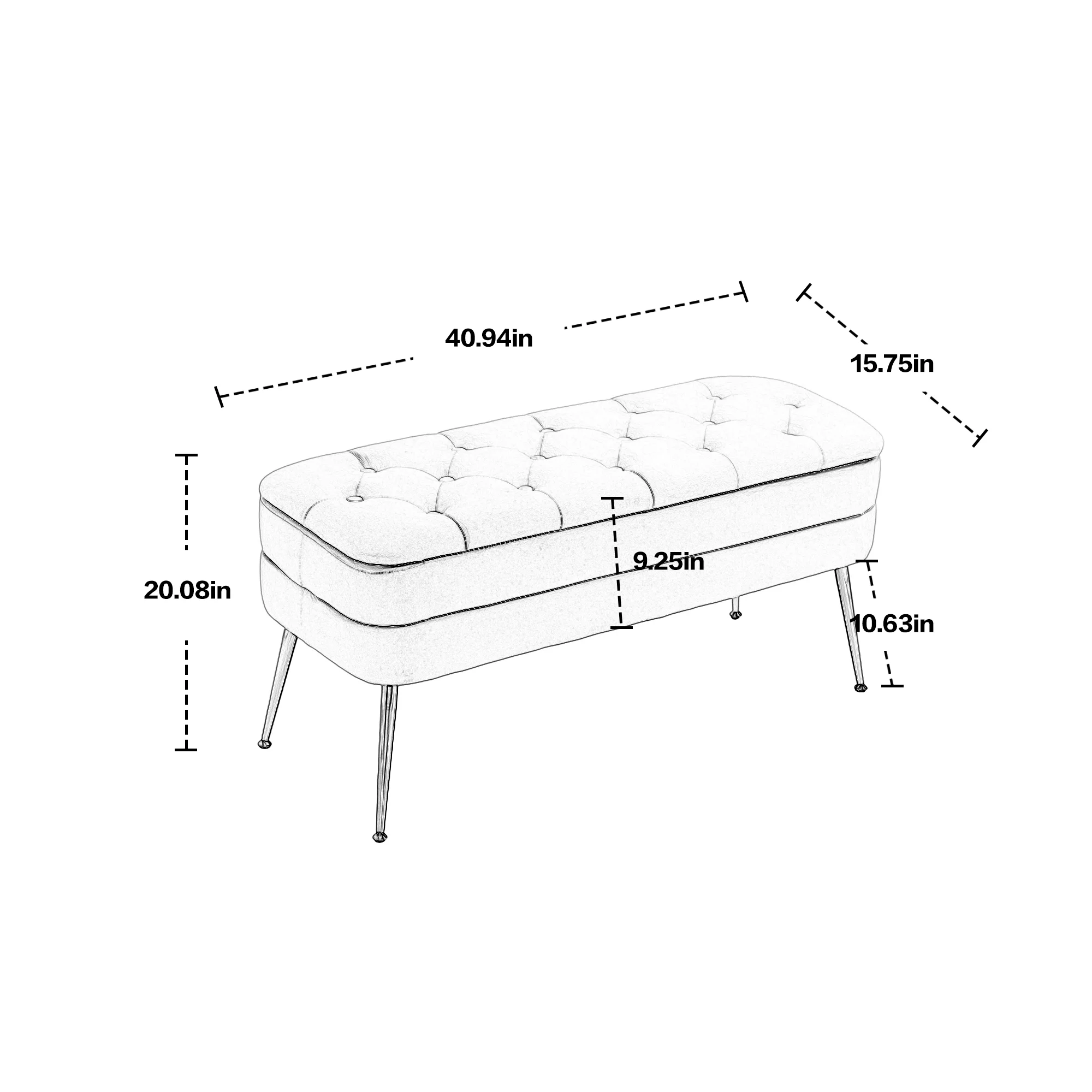 Storage Ottoman Bench Upholstered Velvet Storage Ottoman with Safety Hinge Bench with Storage Bedroom Ottoman Entryway Padded Footstool, Ottoman Bench for Living Room & Bedroom