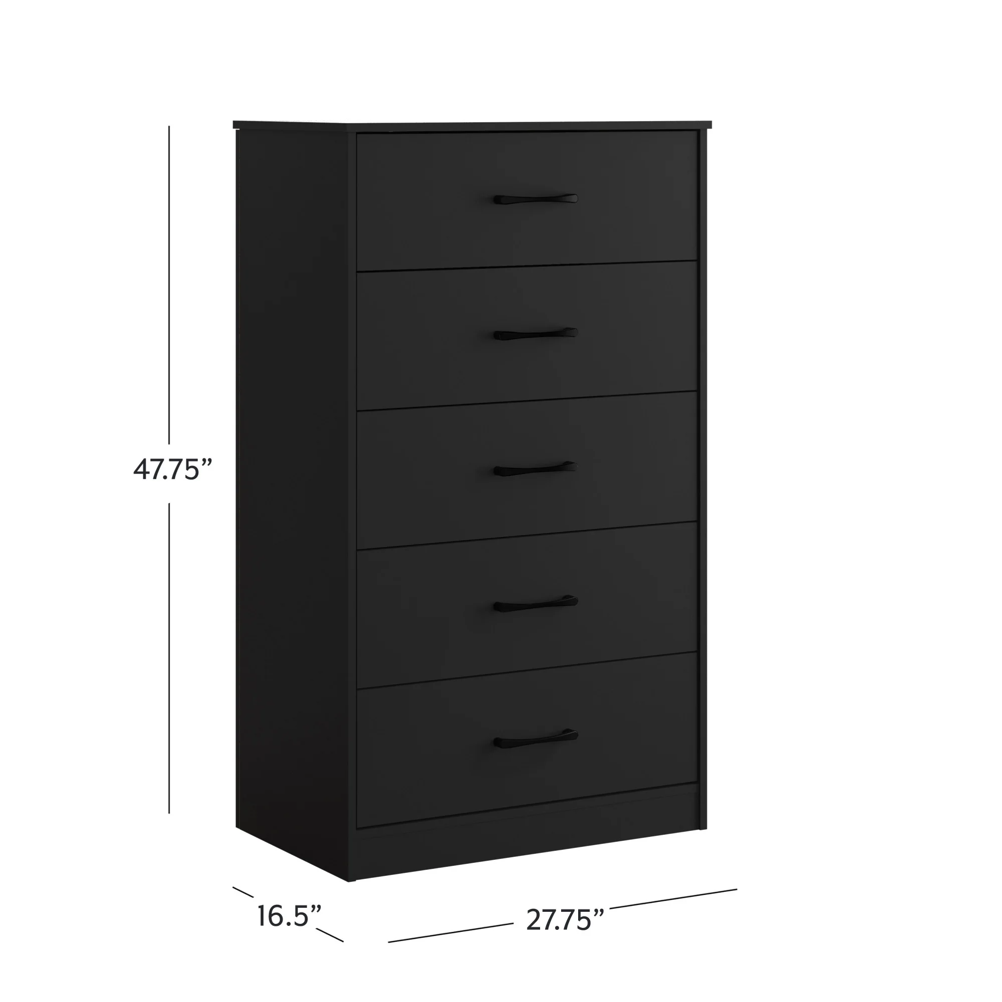 Mainstays Ardent 5 Drawer Dresser, Black