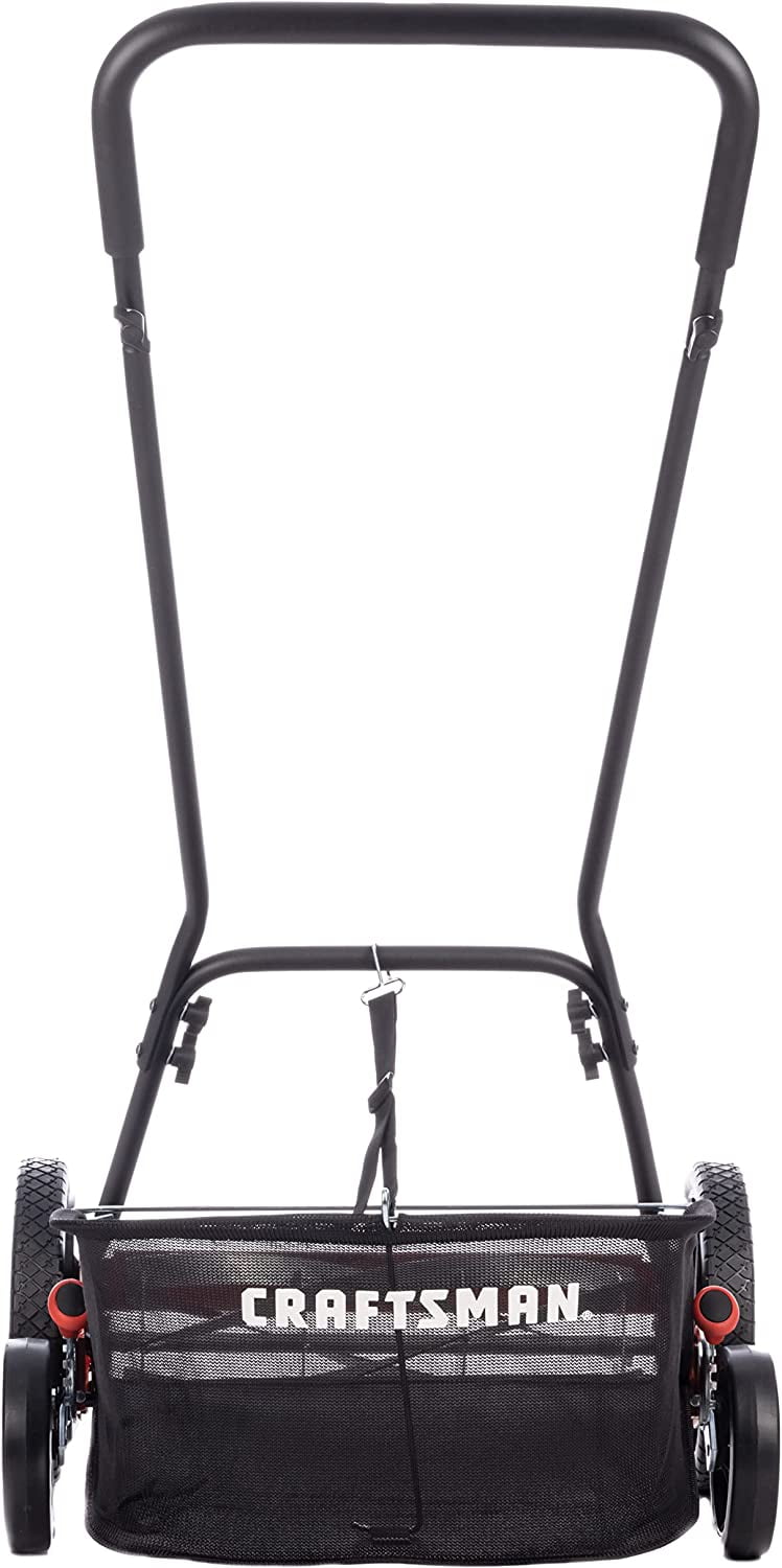 Dina 1816-18CR 18-Inch 5-Blade Push Reel Lawn Mower with Grass Catcher  Red