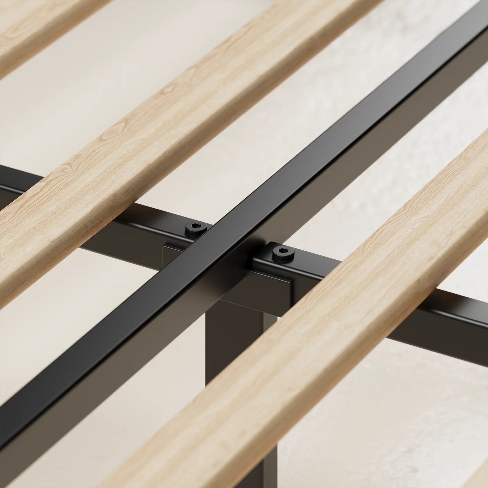 Aiho Bed Frame Queen with 4 Storage Drawers for Bedroom, Dark Grey