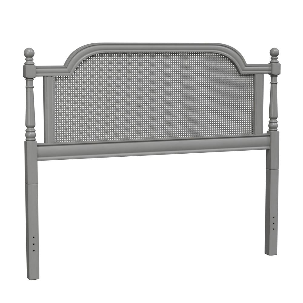 Hillsdale Furniture Melanie Wood and Cane Queen Headboard WO Frame French Gray
