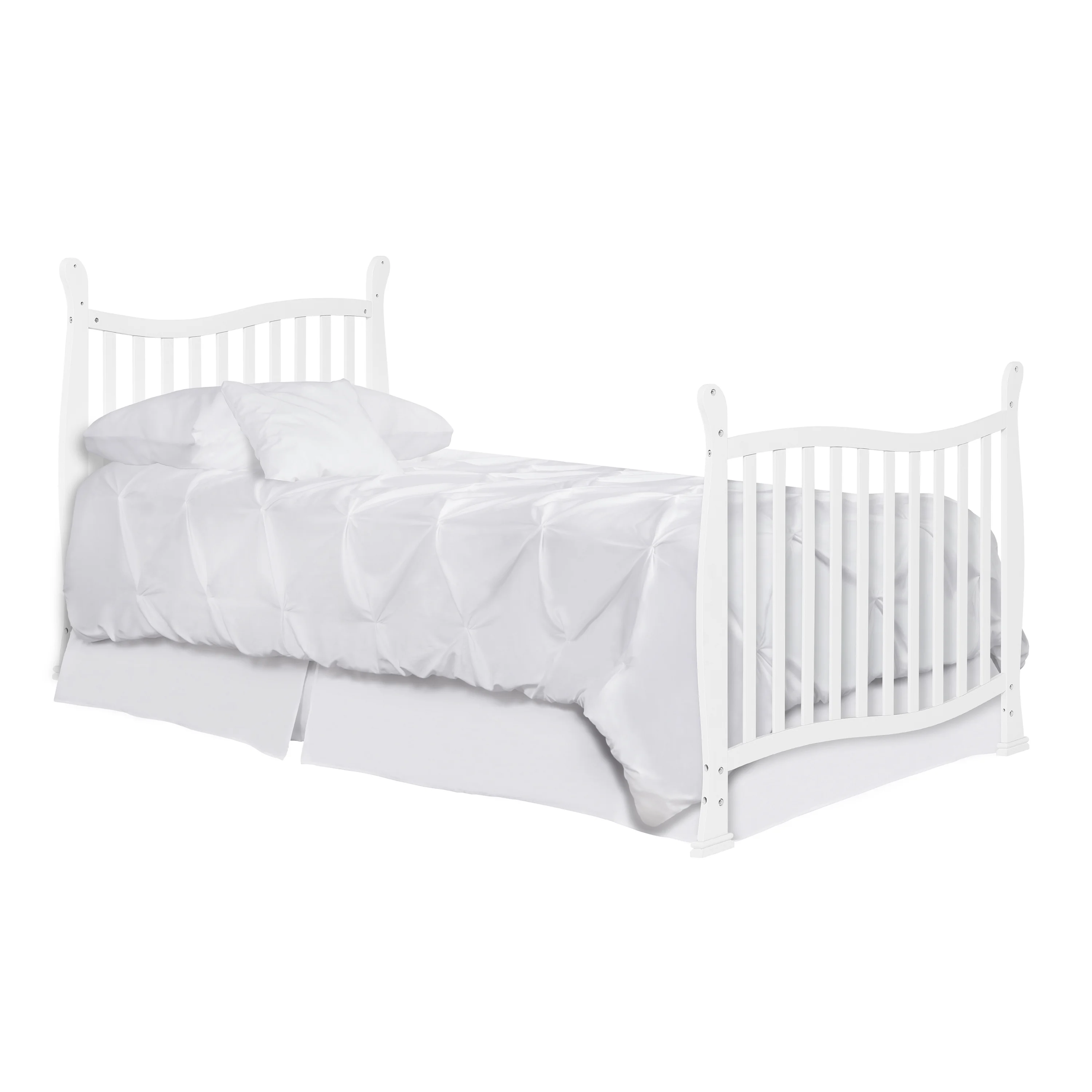 Dream On Me Piper 4-in-1 Convertible Mini Crib, White