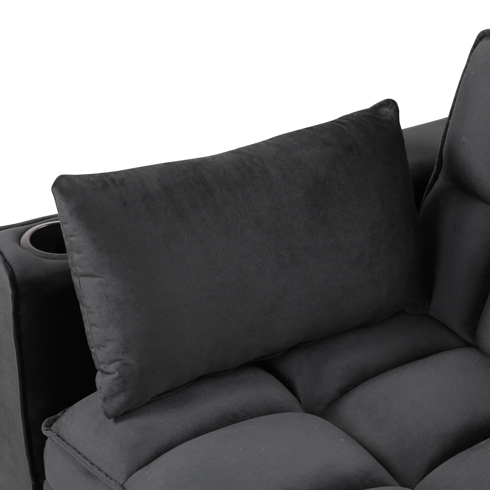 Hombay Modern Convertible Sleeper Sofa Bed, Folding Futon Couch Loveseat with Cup Holder and USB Charging Ports for Living Room Bedroom Apartment