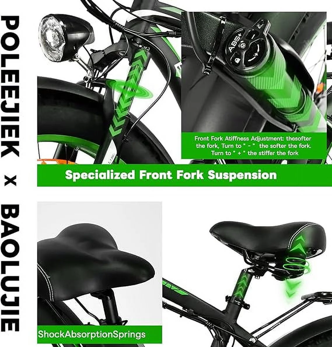 BLJ 2000W Dual Motors Ebike 48V20AH Removable Battery 35MPH Electric Bike 26