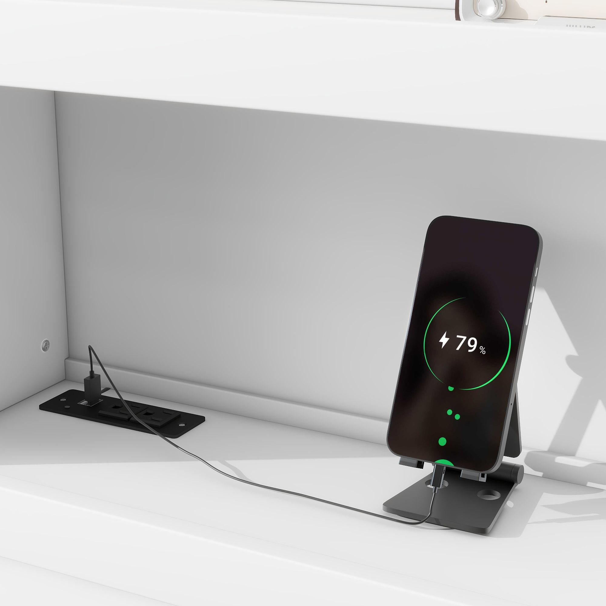 Full Wood Platform Bed Mattress Foundation with Trundle, Drawers and USB Plugs, Bed Frame Storage Bed w/ Wooden Slats for Boy Girl, No Box Spring Needed, Easy Assembly