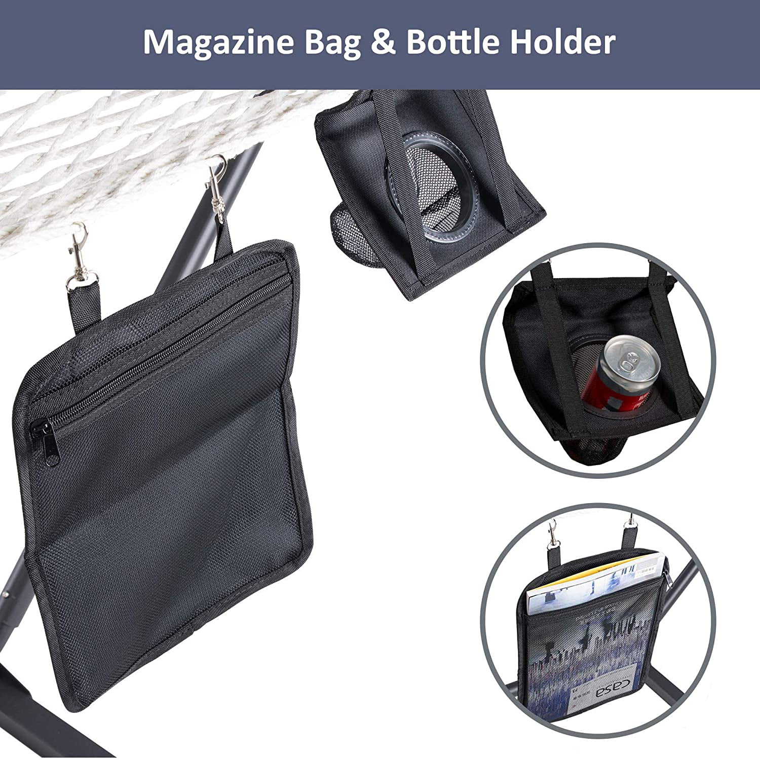 SUNCREAT Outdoor Two Person Hammock with Steel Stand Heavy Duty for Camping,  Max 475lbs Capacity, 76