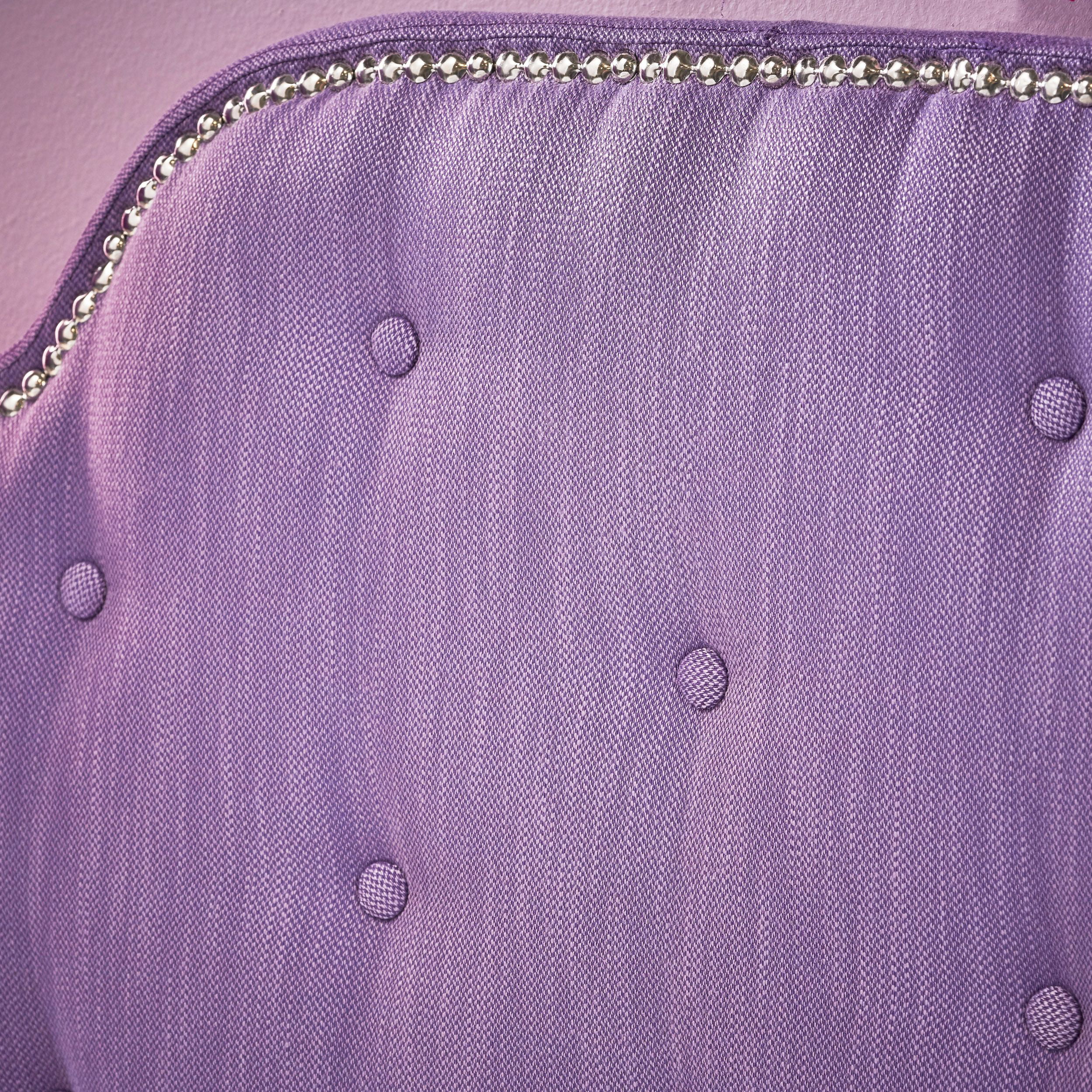 Noble House Kathleen Twin Fabric Tufted Kid's Headboard, Light Purple