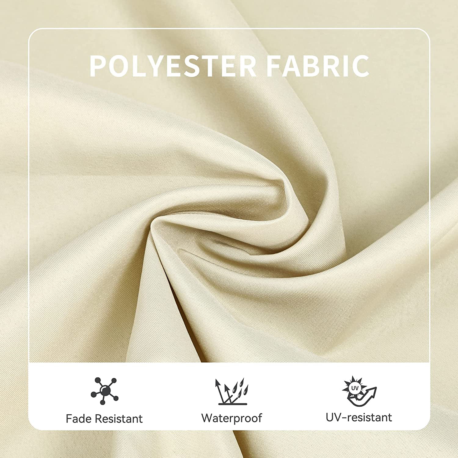 Dextrus Porch Swing Bed 3-Seats Outdoor Patio Swing Heavy Duty Swing Chair with Adjustable Canopy Removable Cushion , Beige