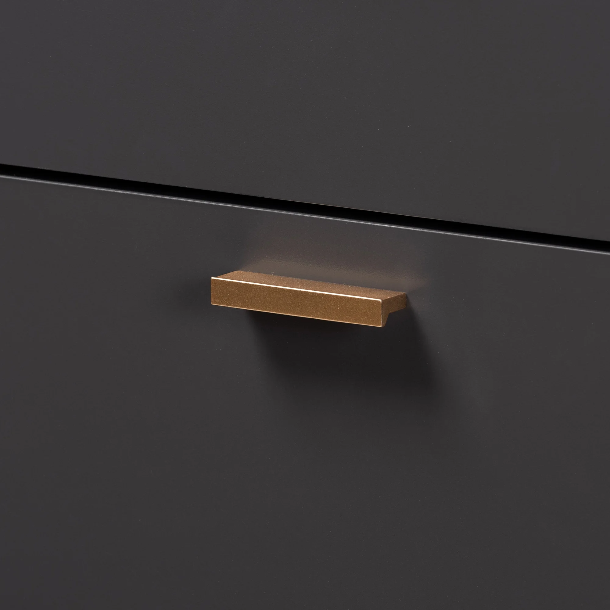 Baxton Studio Kelson Modern and Contemporary Dark Grey and Gold Finished Wood 5-Drawer Chest