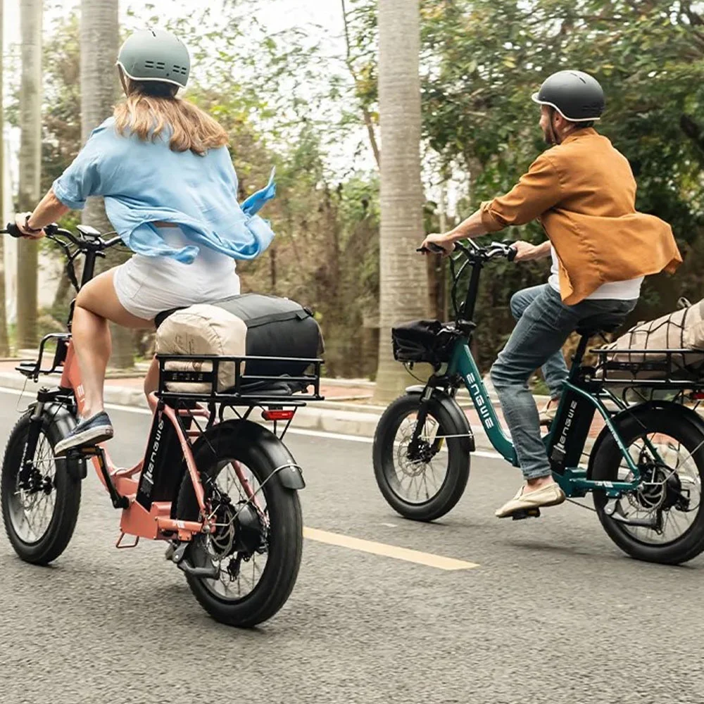 ENGWE Electric Bike for Adults Foldable 20 Inch 1125W Peak Motor E-Bike with 52V 13Ah Battery, Up to 28MPH & 80 Miles Range Electric Bicycle L20 2.0 - Green