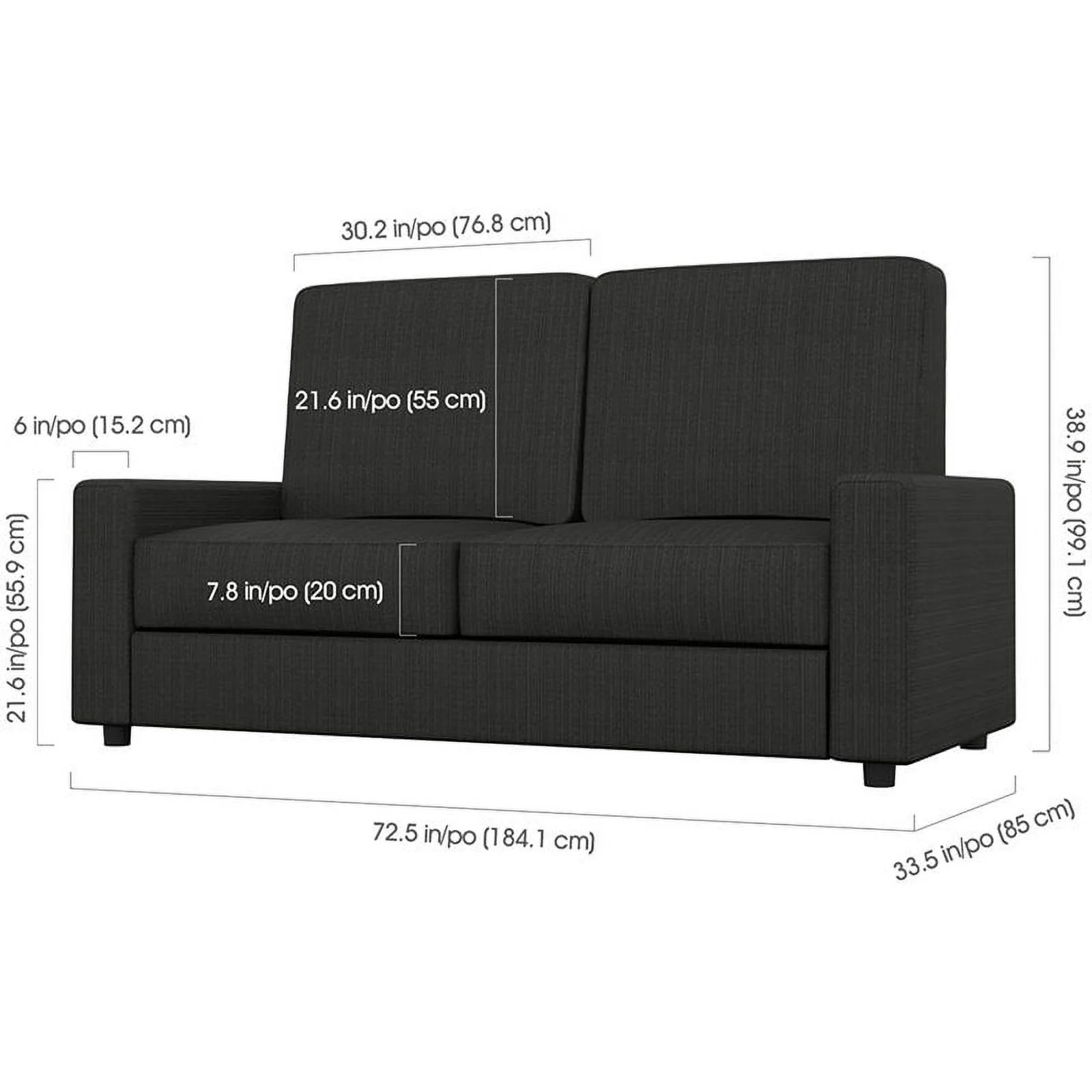 Atlin Designs 4 Piece Full Wall Bed Set in White and Gray