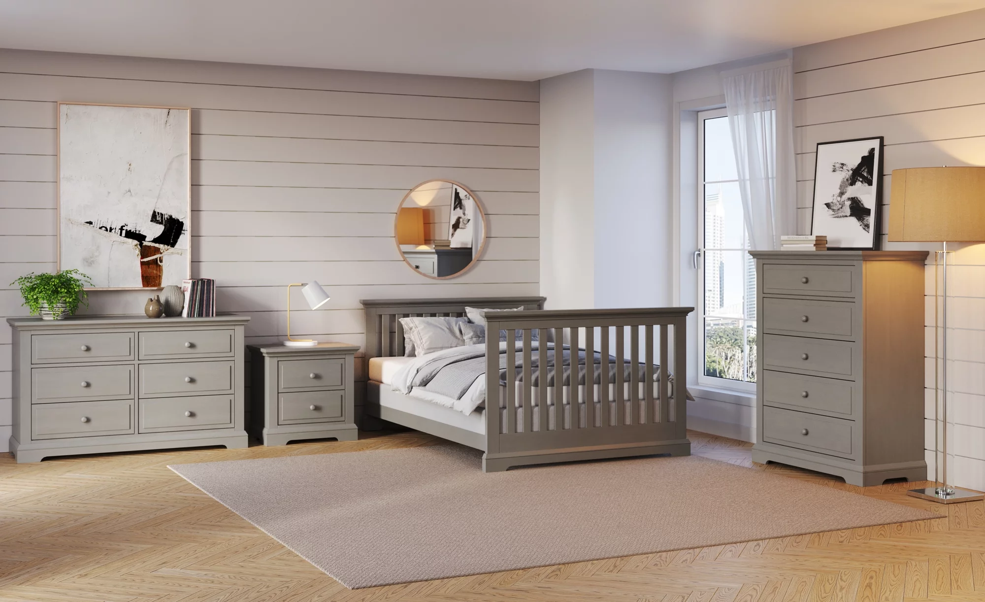 Jordyn Select 5 Drawer Chest, Lunar Gray