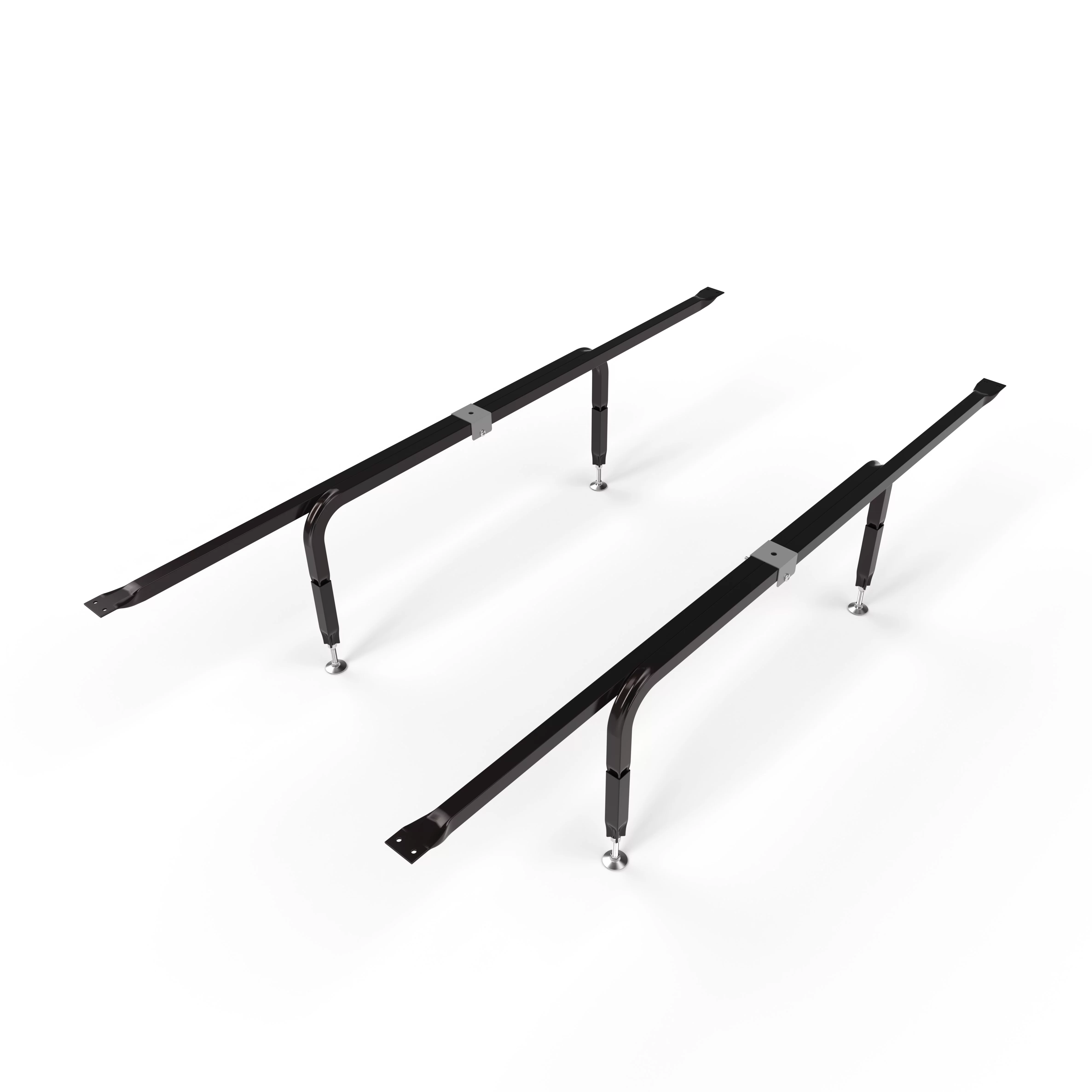 Universal Bed Slats Center Support System | Fully Adjustable Length & Height Tubular Steel with 4 Legs | Fits California King, King, Queen & Full Bed Frames