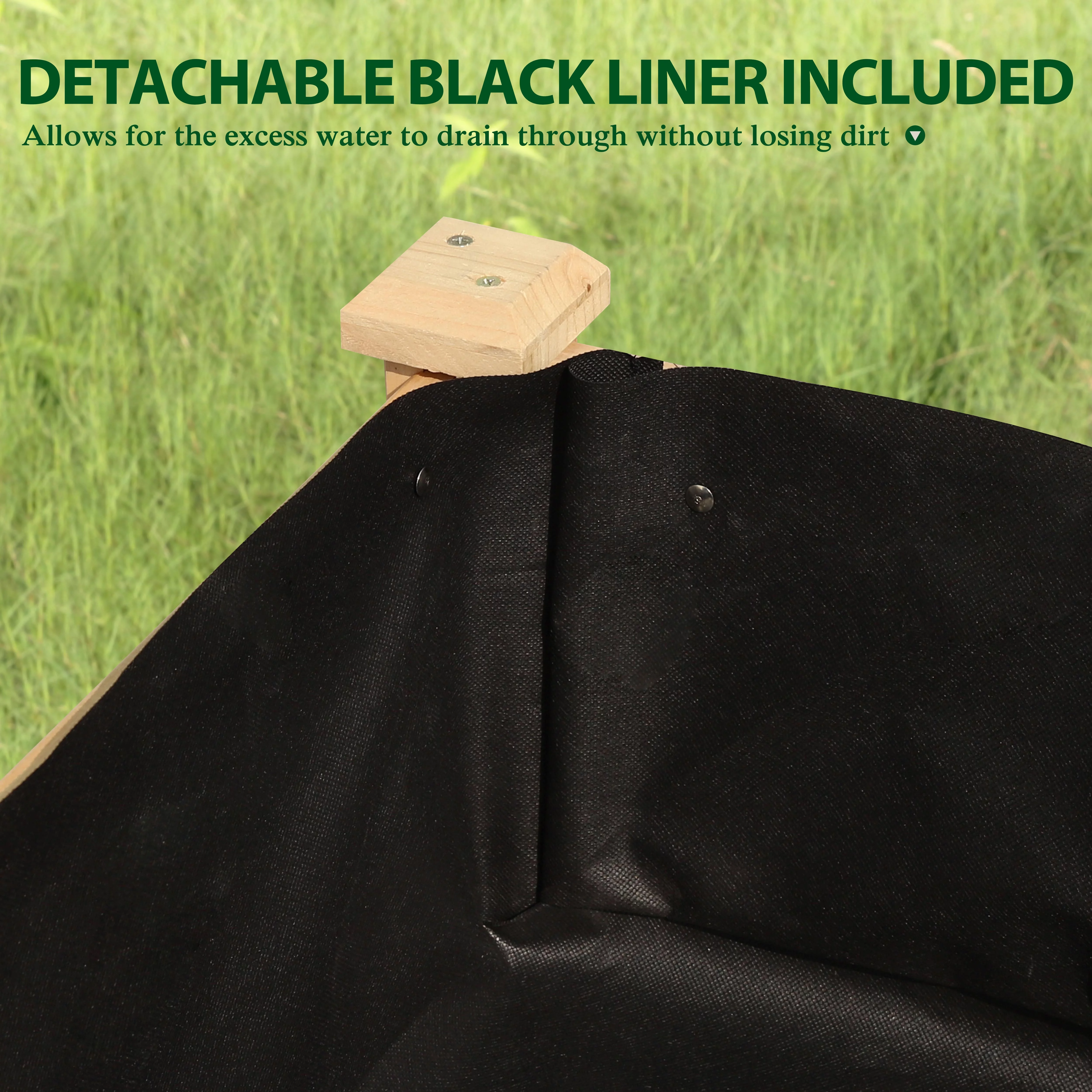 VEIKOUS Raised Garden Bed, 47''L x 22''W x 33''H Elevated Wood Planter W/ Wheels and Storage Shelf for Herbs and Vegetables