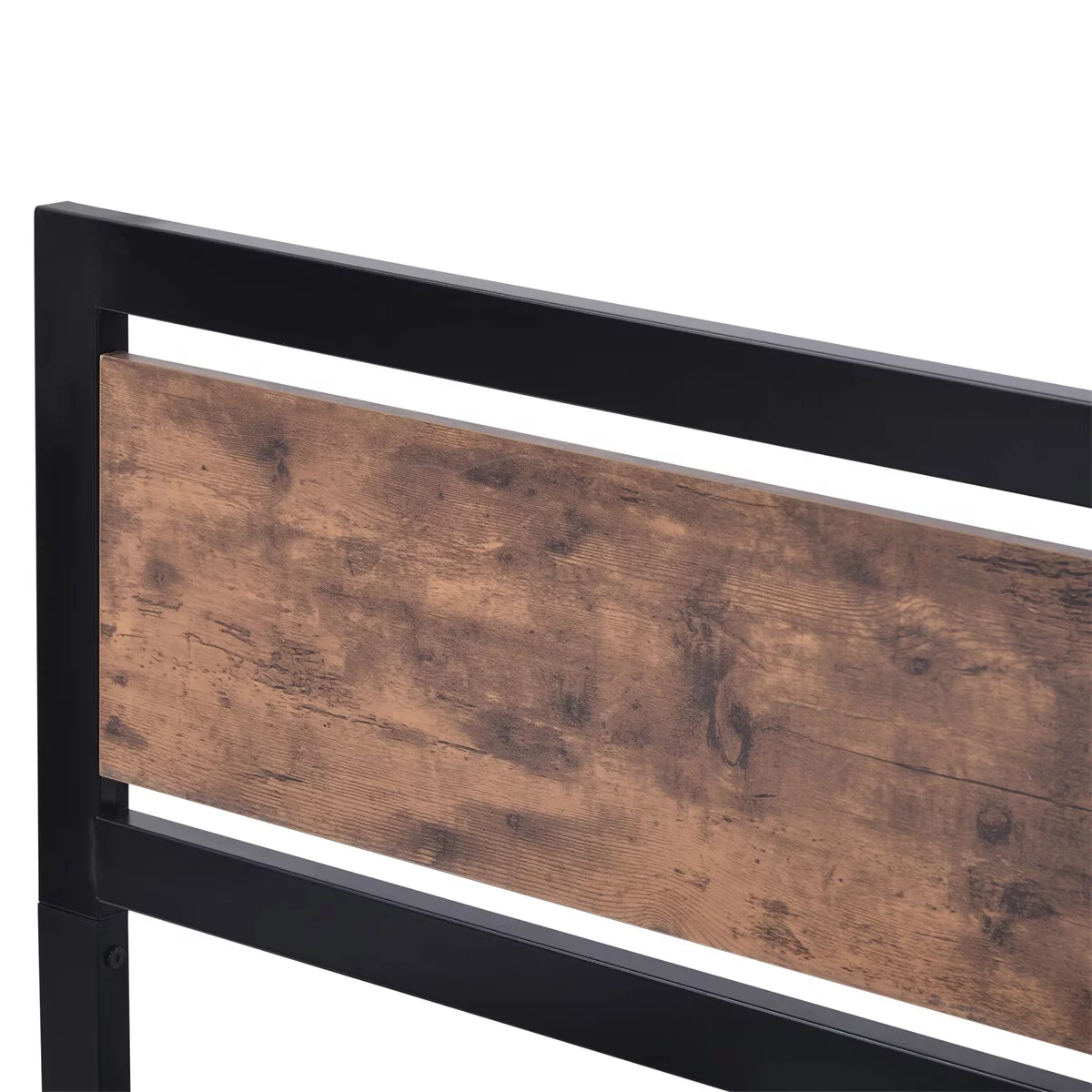 SENTERN Metal and Wood Bed Frame with Headboard and Footboard ,Full Size Platform Bed