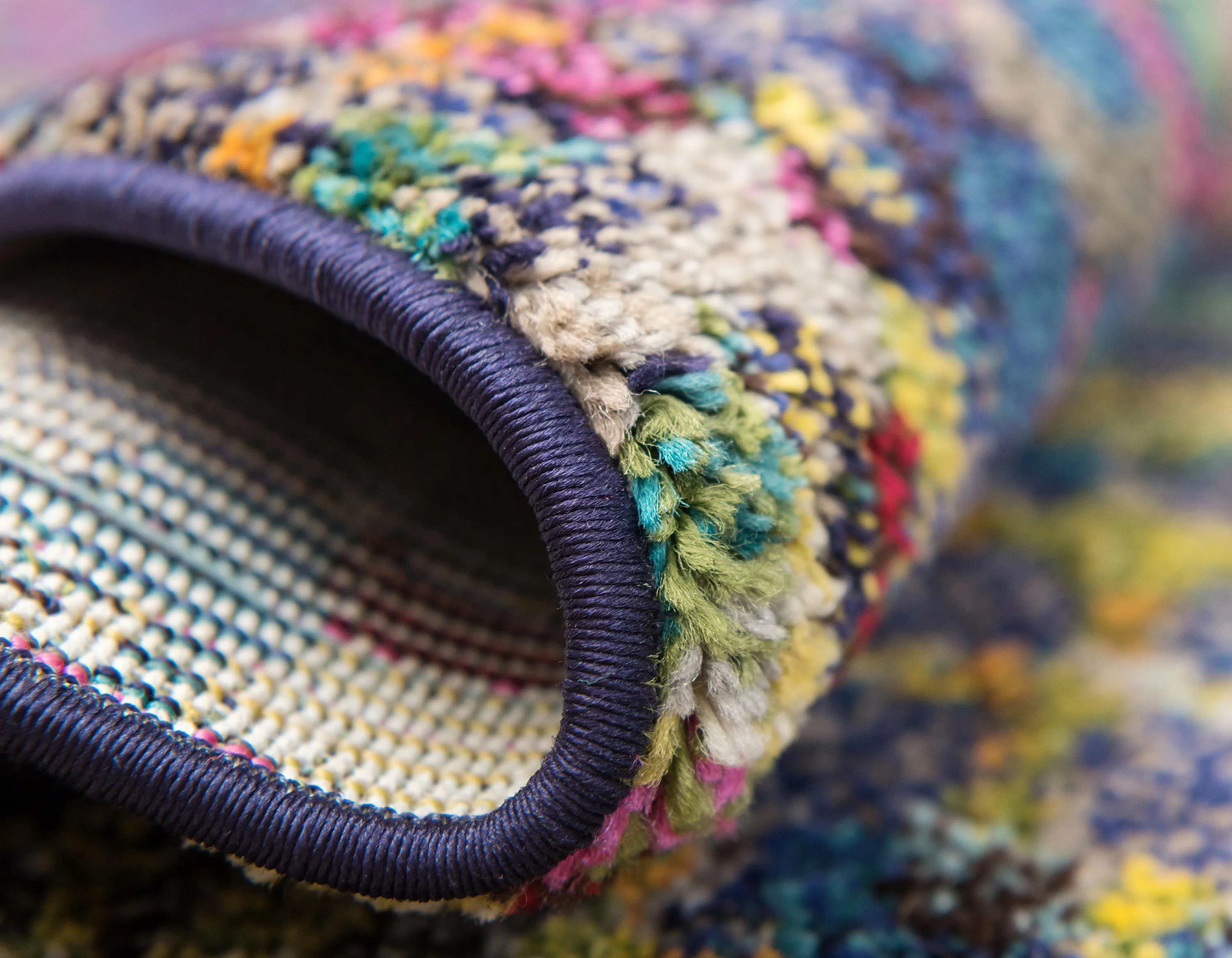 Unique Loom Stormy Chromatic Rug Multi/Blue 5' 1