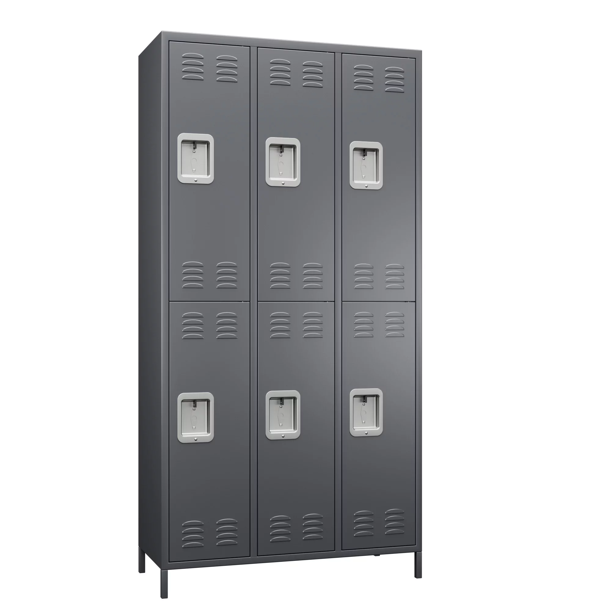 JAORD Metal Storage Locker with 6 Doors Large Steel Cabinet for Gym,Garage,Living Room,Office,School with Locking Doors