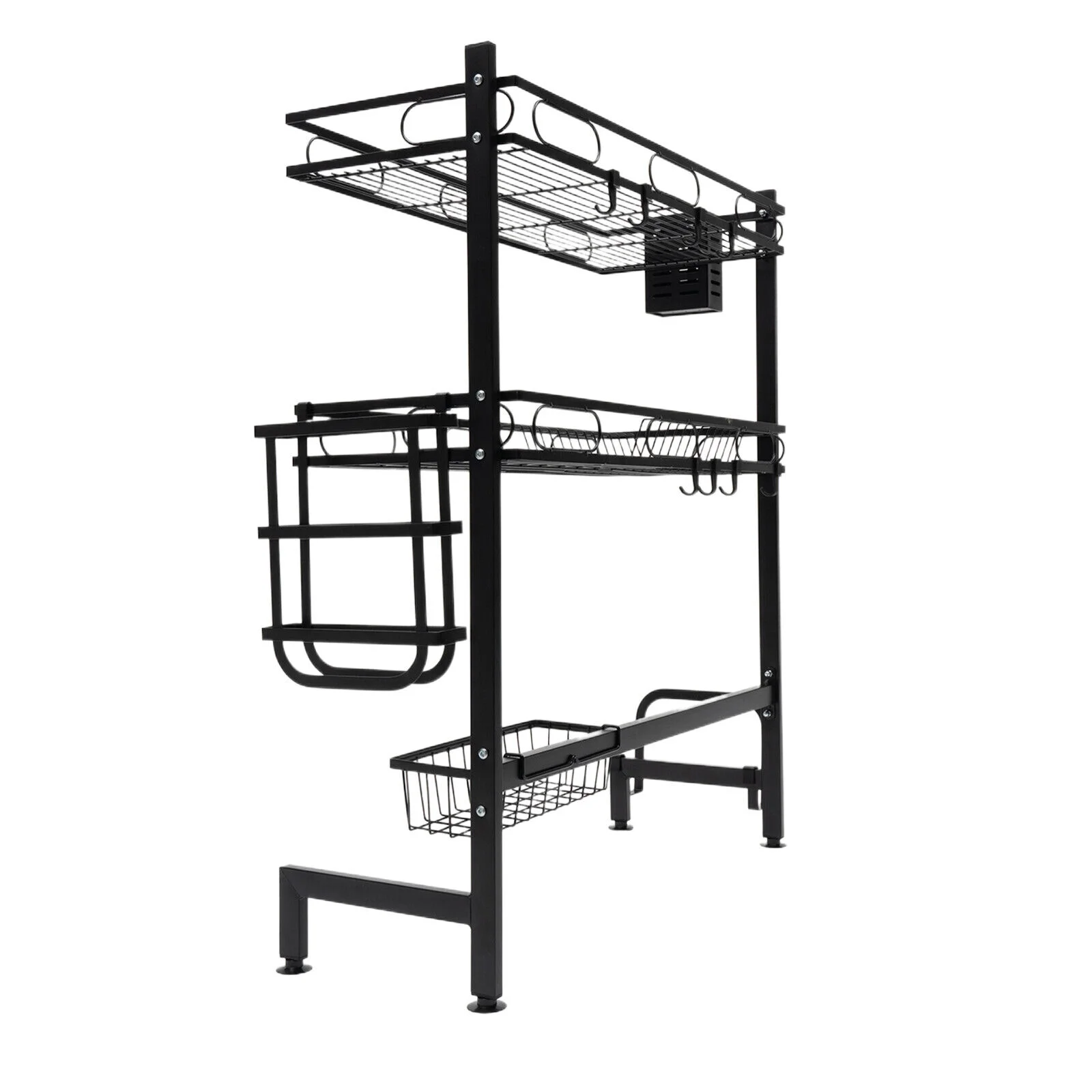 2-tiers Over-the-sink Adjustable Large 24.4'' Dish Drying Rack Large Drainage Multifunctional Kitchen Rack