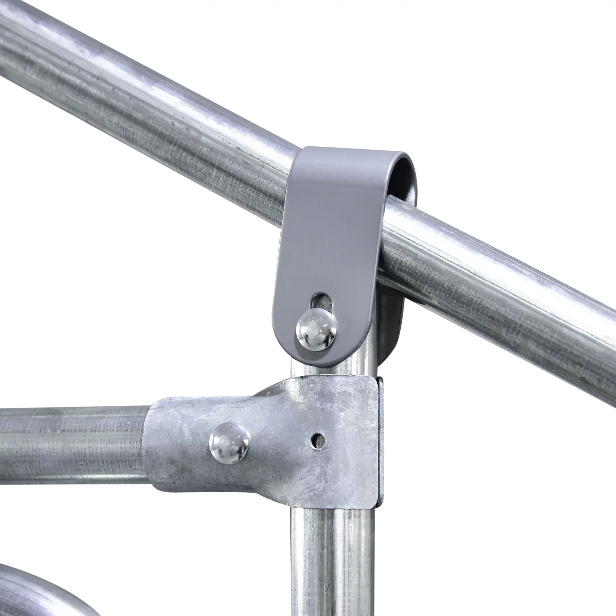 PawHut Galvanized Metal Chicken Coop Walk-in Enclosure w/ Cover for Outdoor