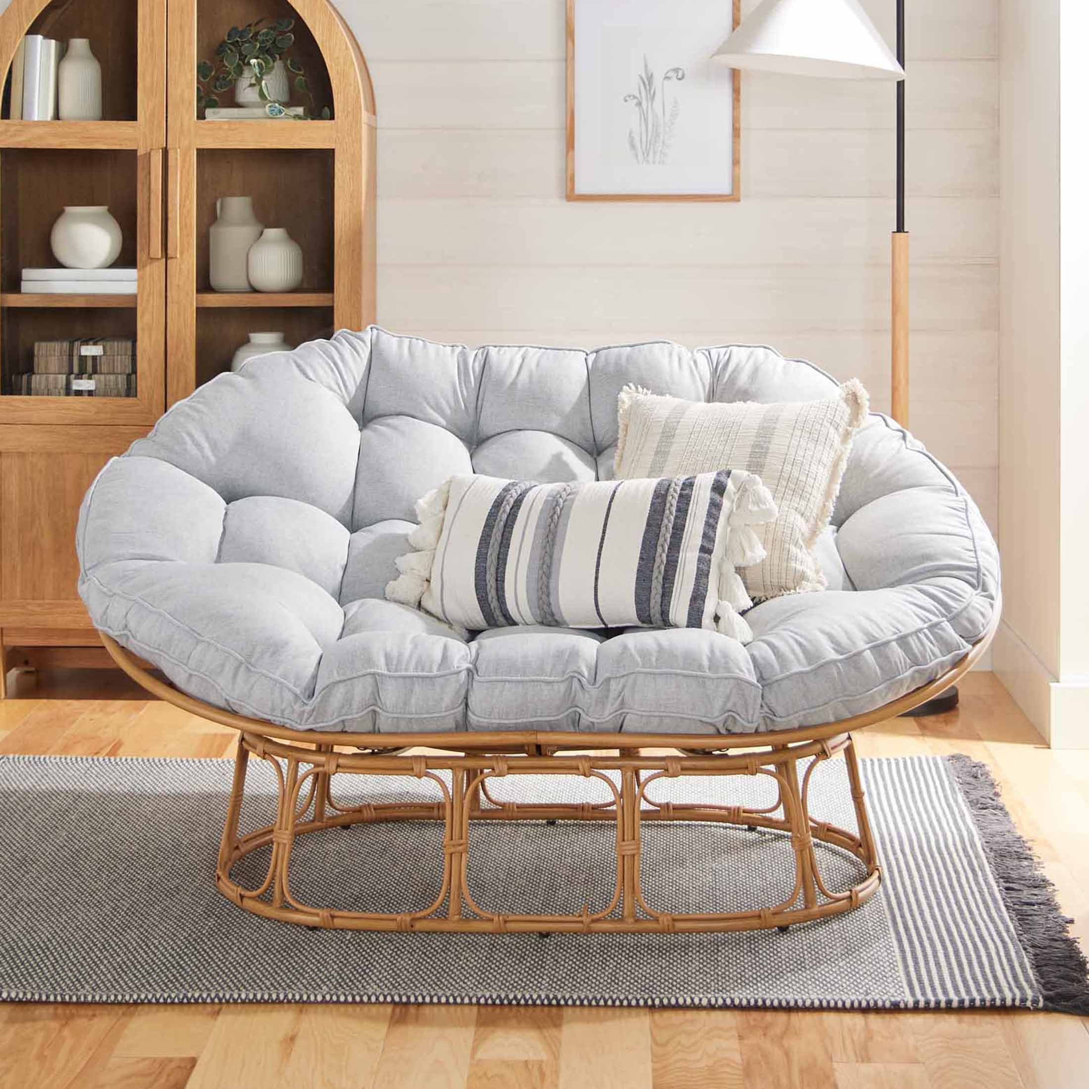 Better Homes & Gardens Double Papasan Chair, Grey