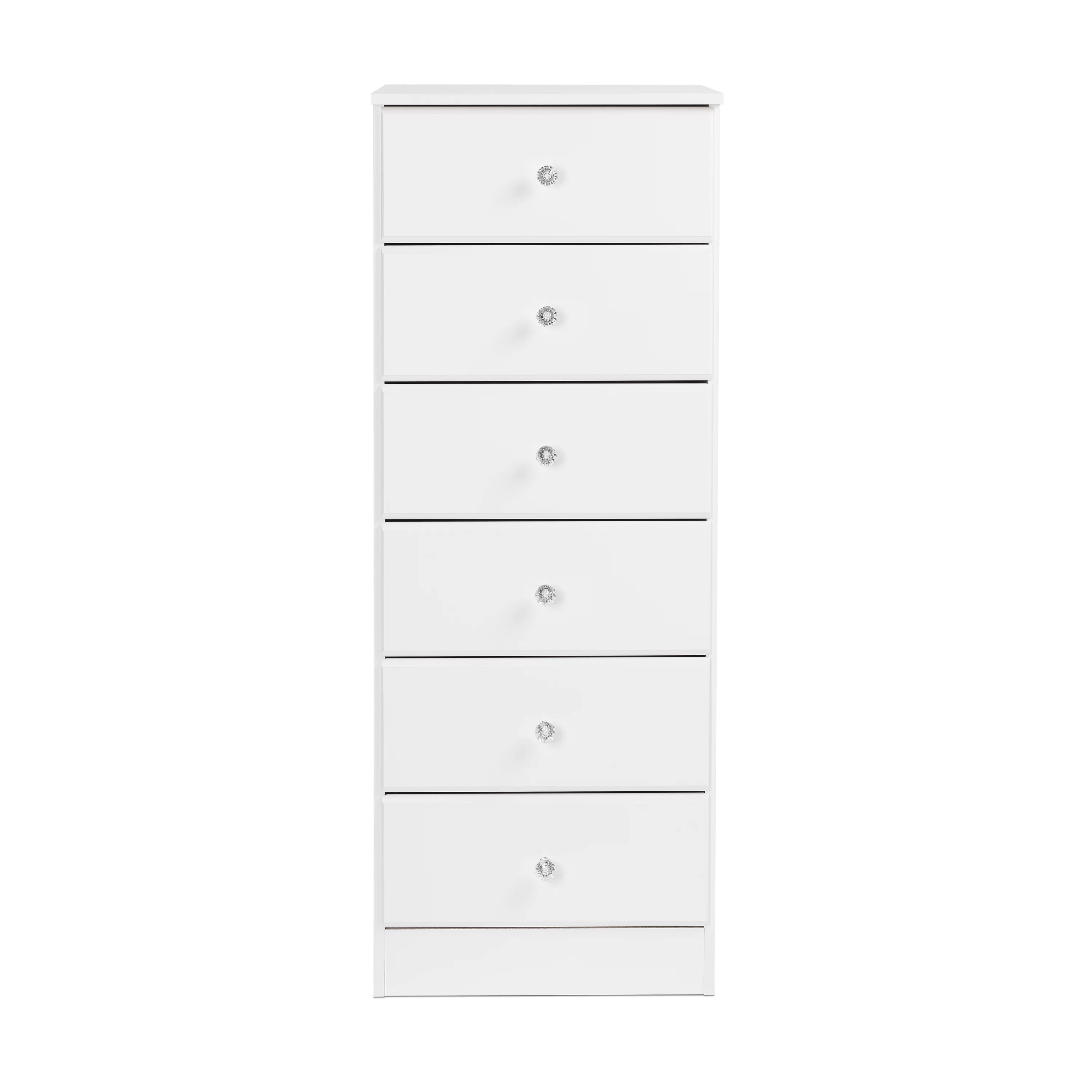Prepac Astrid 6-Drawer Tall Chest, Crystal White