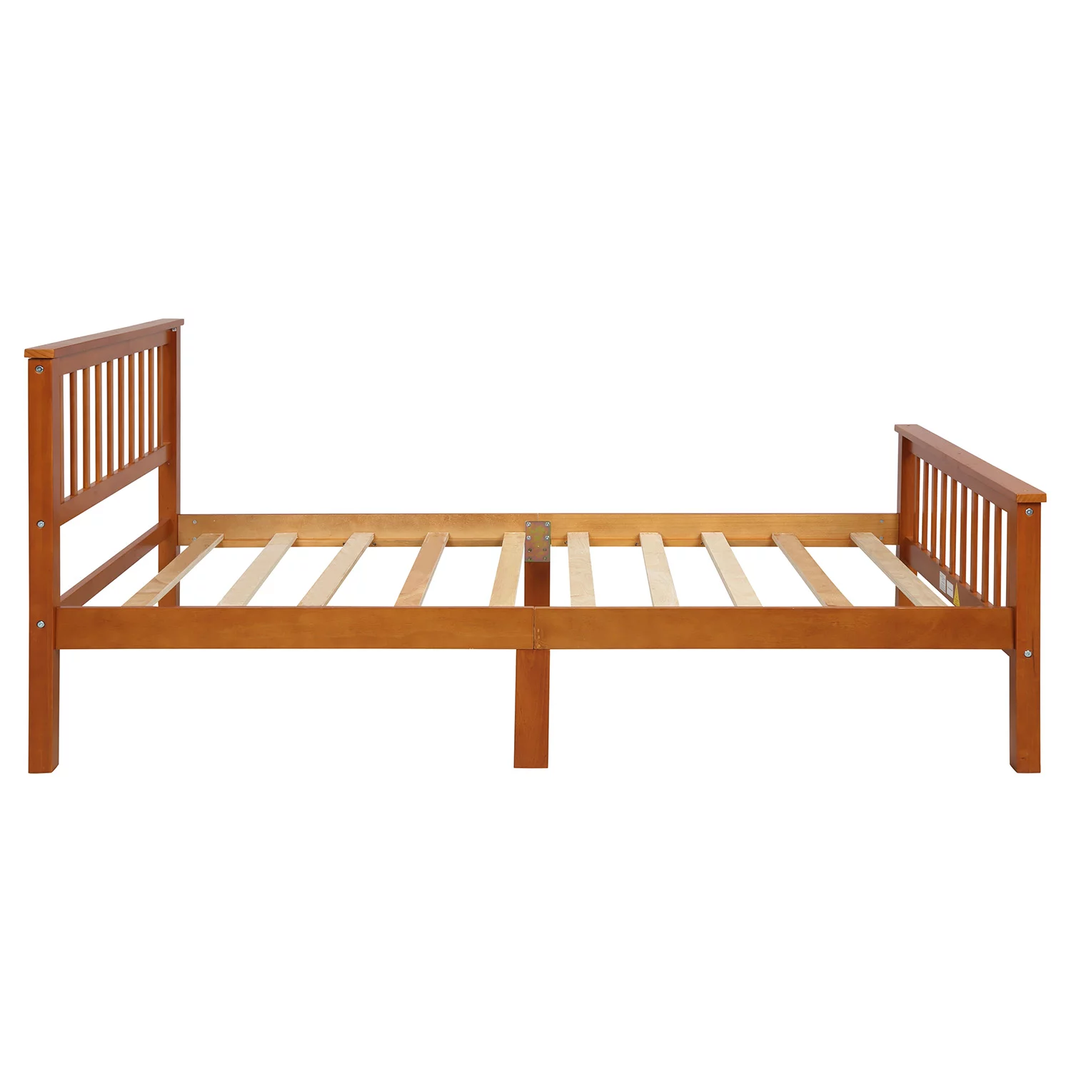 Wood Twin Size Platform Bed Frame with Headboard and Footboard for Kids Boys Girls Teens Adults, No Box Spring Need, Easy Assembly, Oak