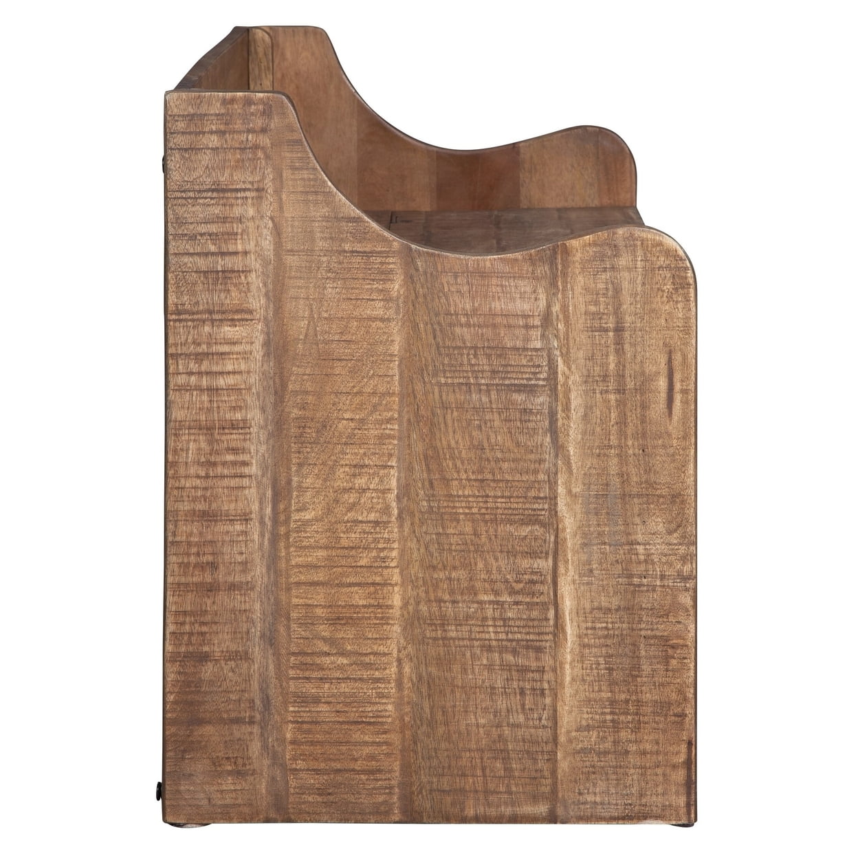 48 Inches Lift Top Storage Bench with Fake Drawer Design Brown- Saltoro Sherpi