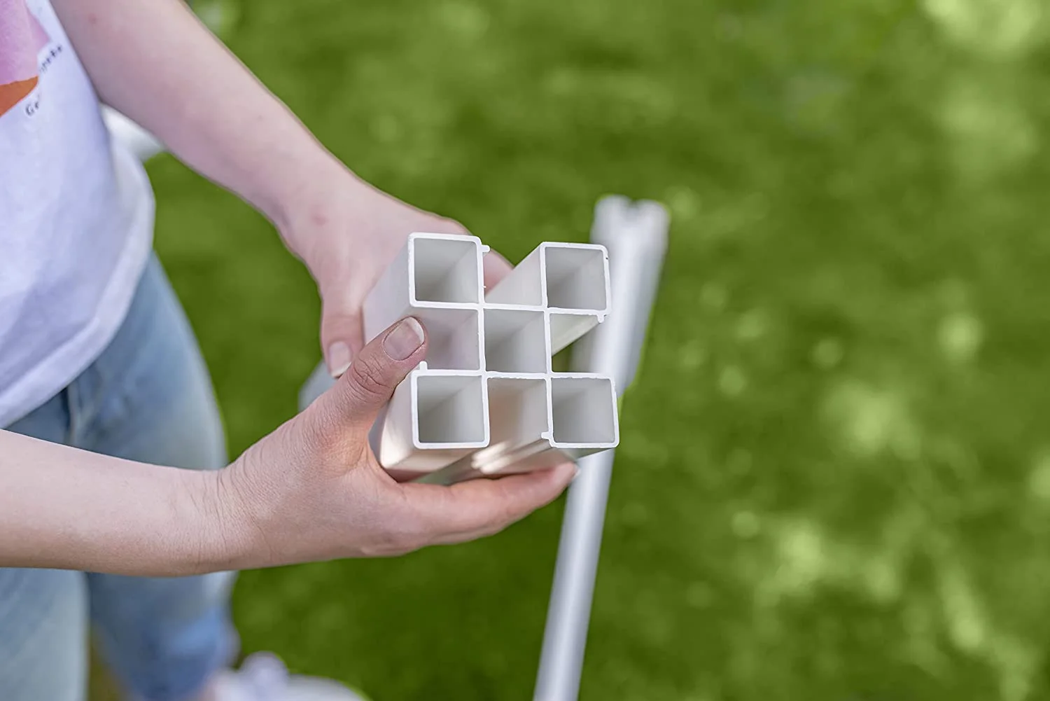 Vita Classic 4 ft x 4 ft x 11 in White Vinyl Raised Garden Bed, VT17108