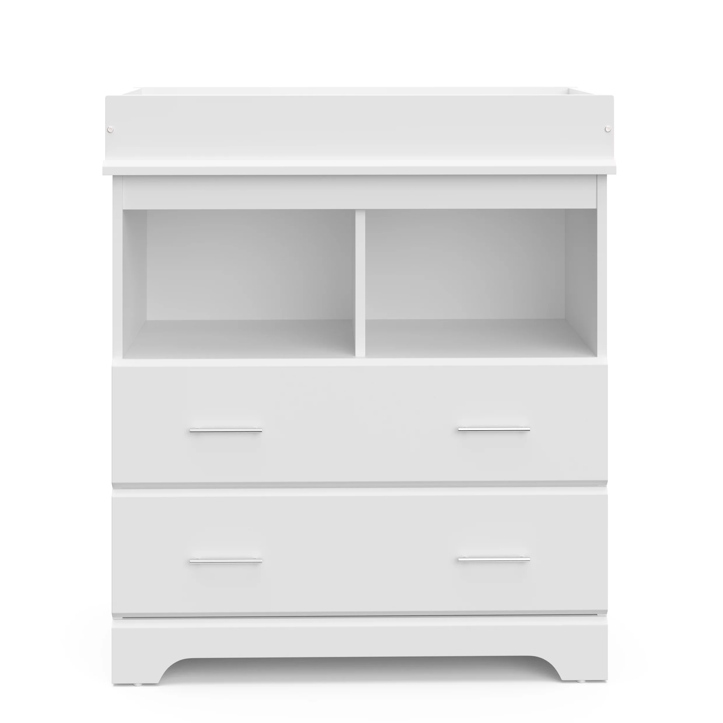Storkcraft Brookside 2 Drawer Baby Changing Table Dresser, White