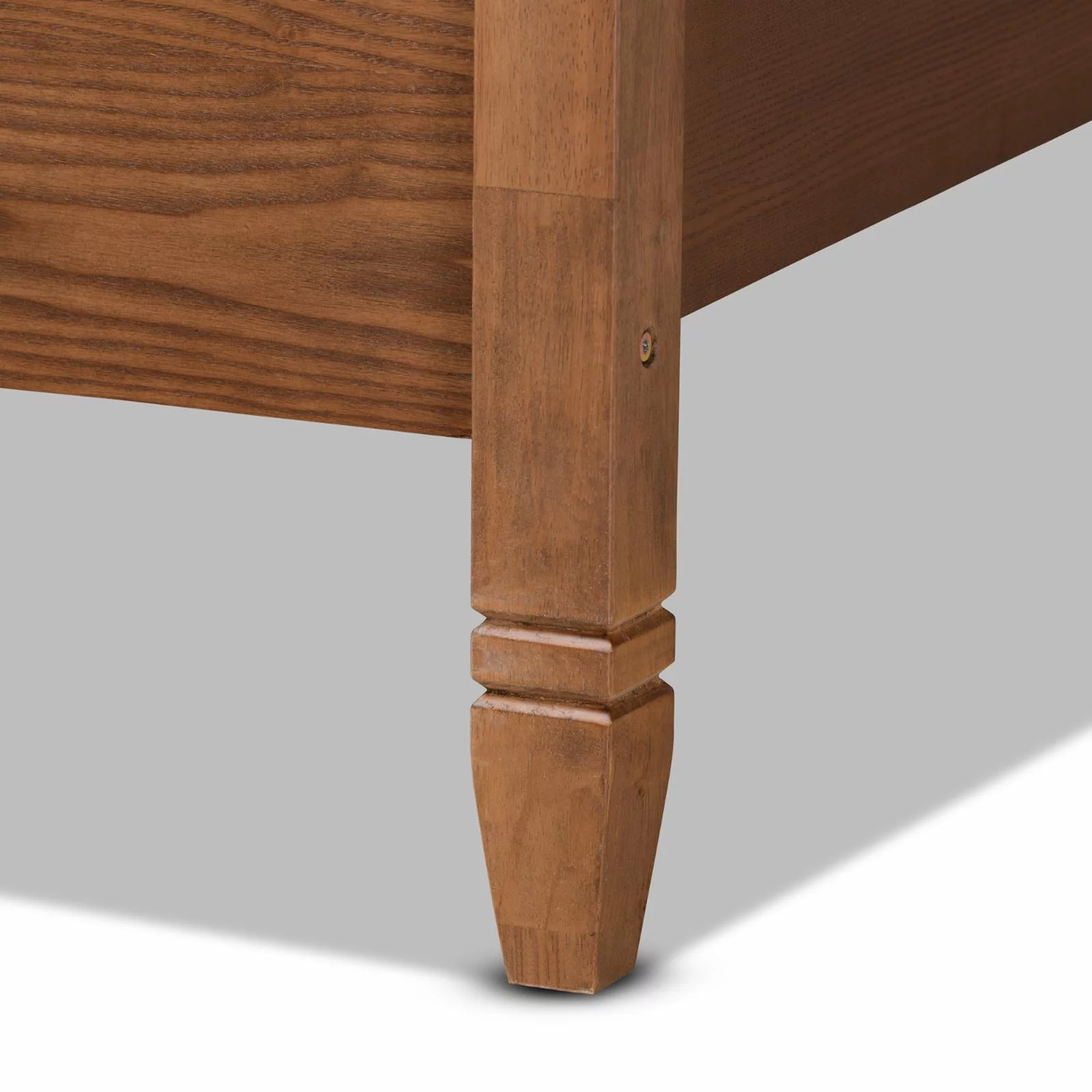 Baxton Studio Malia Brown Finished Wood King Size Canopy Bed