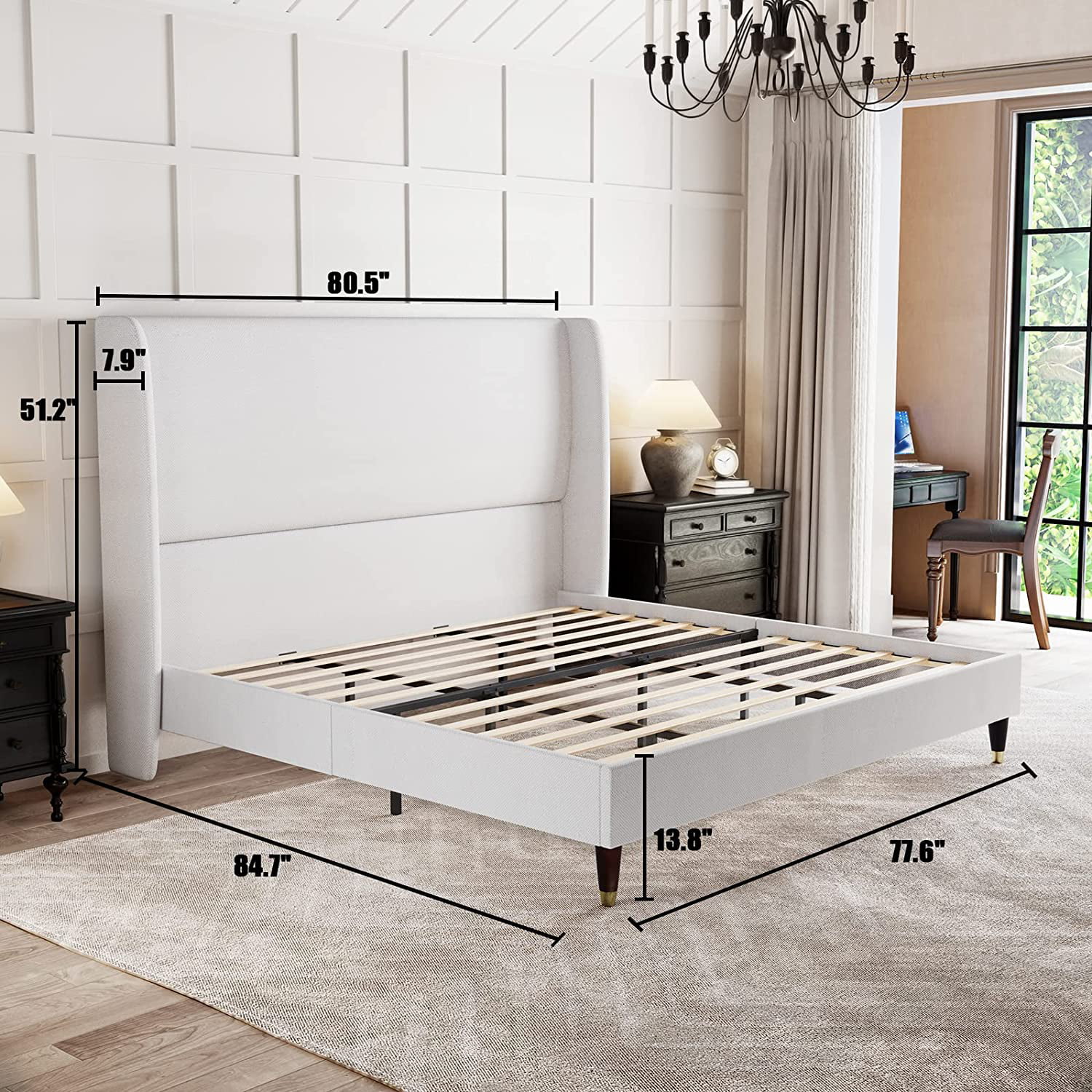PaPaJet King Platform Bed Frame 51.2