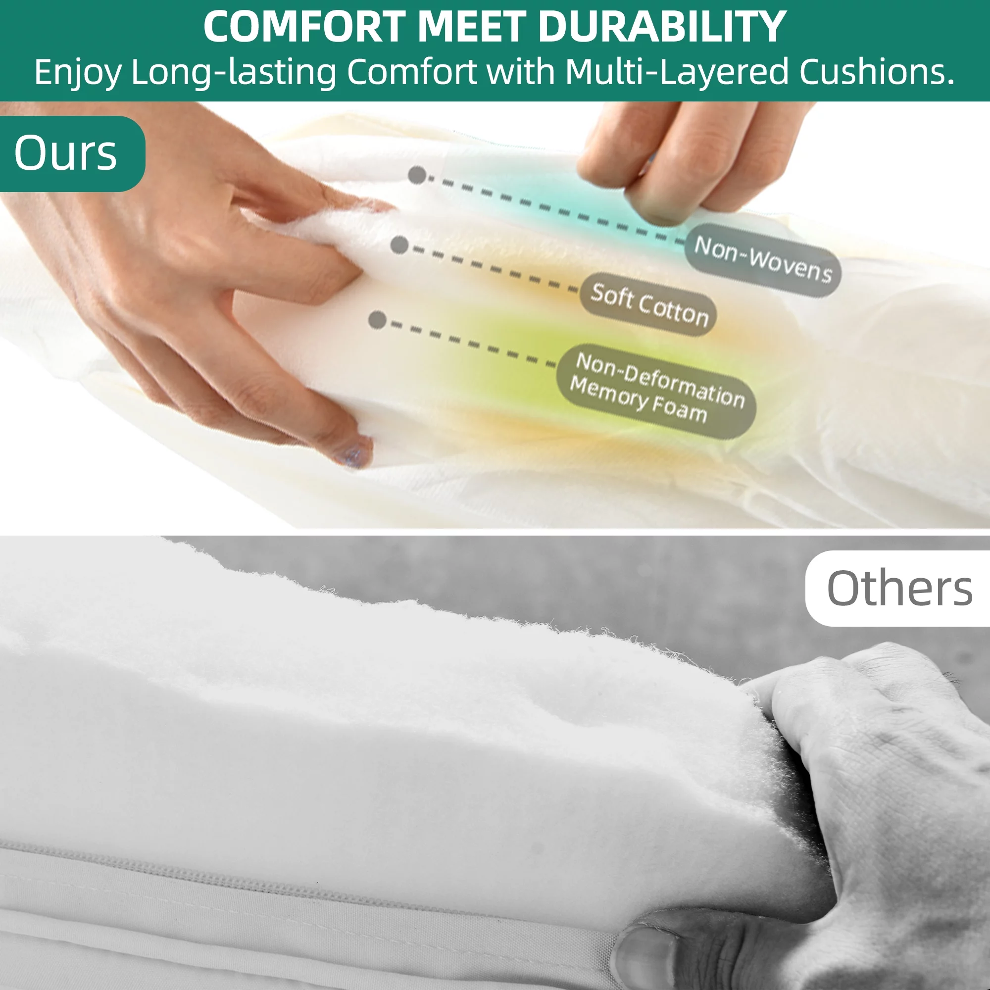 Dextrus 5-Piece Outdoor Wicker Furniture Set, 2 Outdoor Patio Chairs With 2 Ottomans and Coffee Table