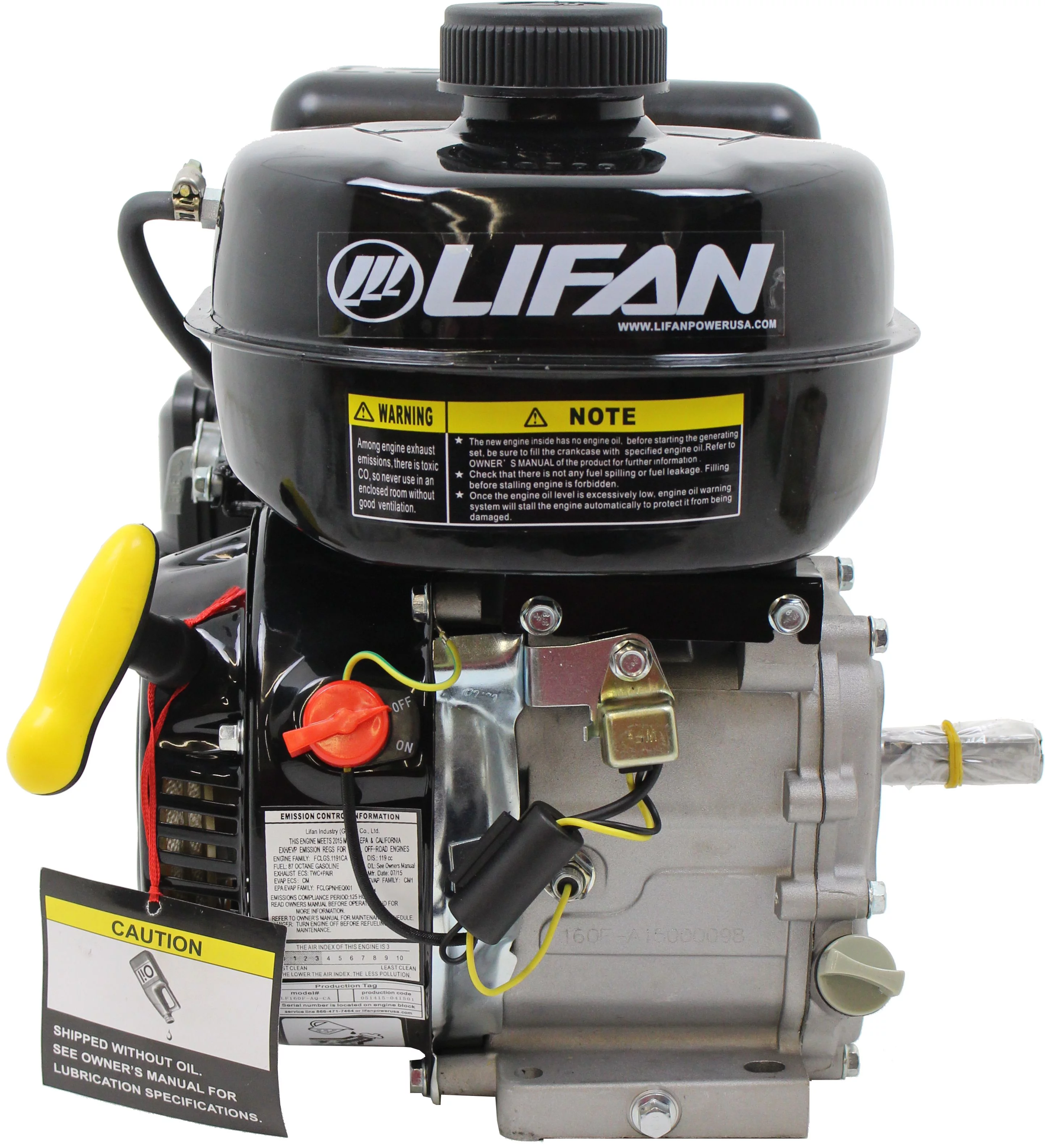 Lifan 4HP Recoil Start Horizontal Shaft Engine