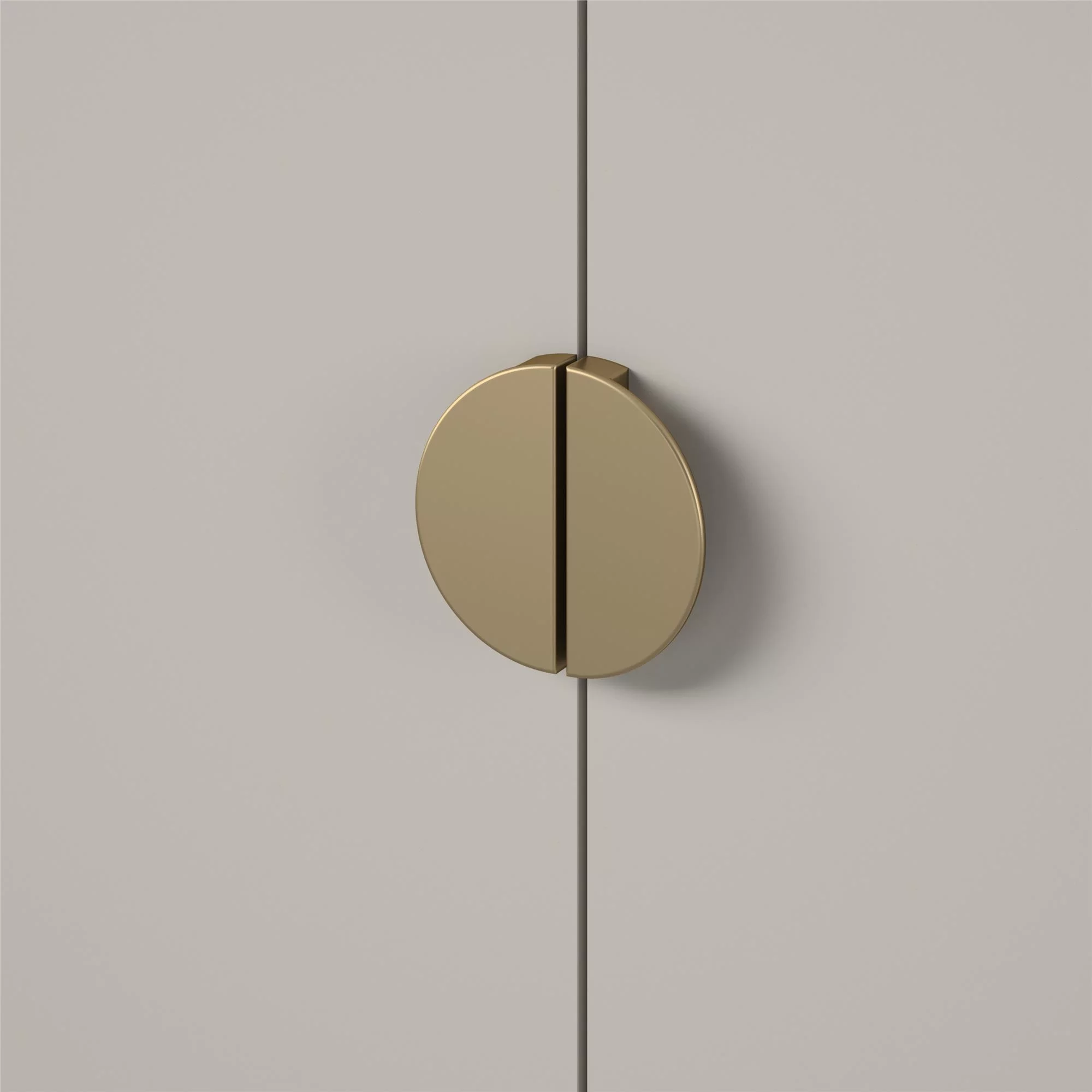 Kelly Accent Cabinet, White/Taupe