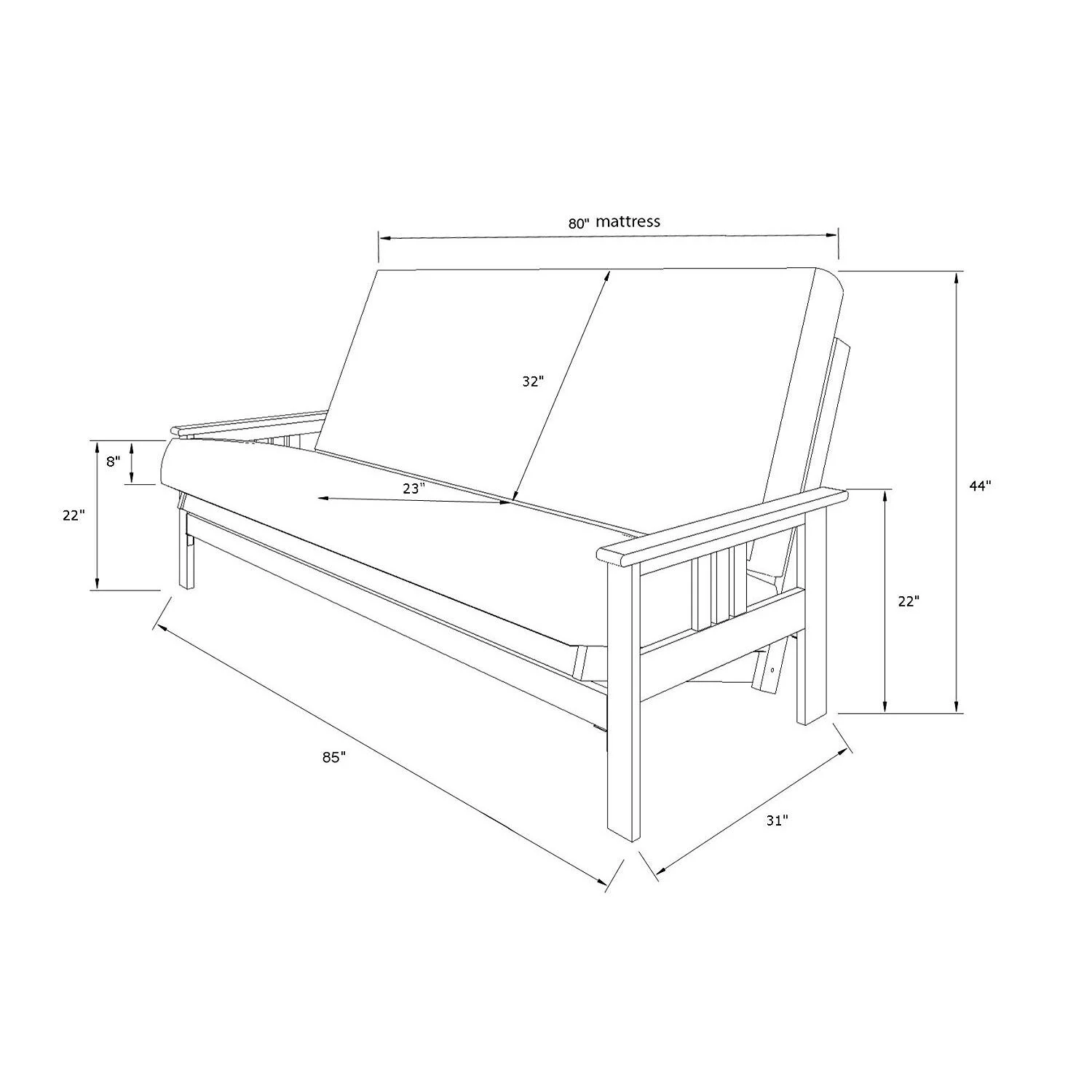 Maykoosh Southwestern Style Futon Set