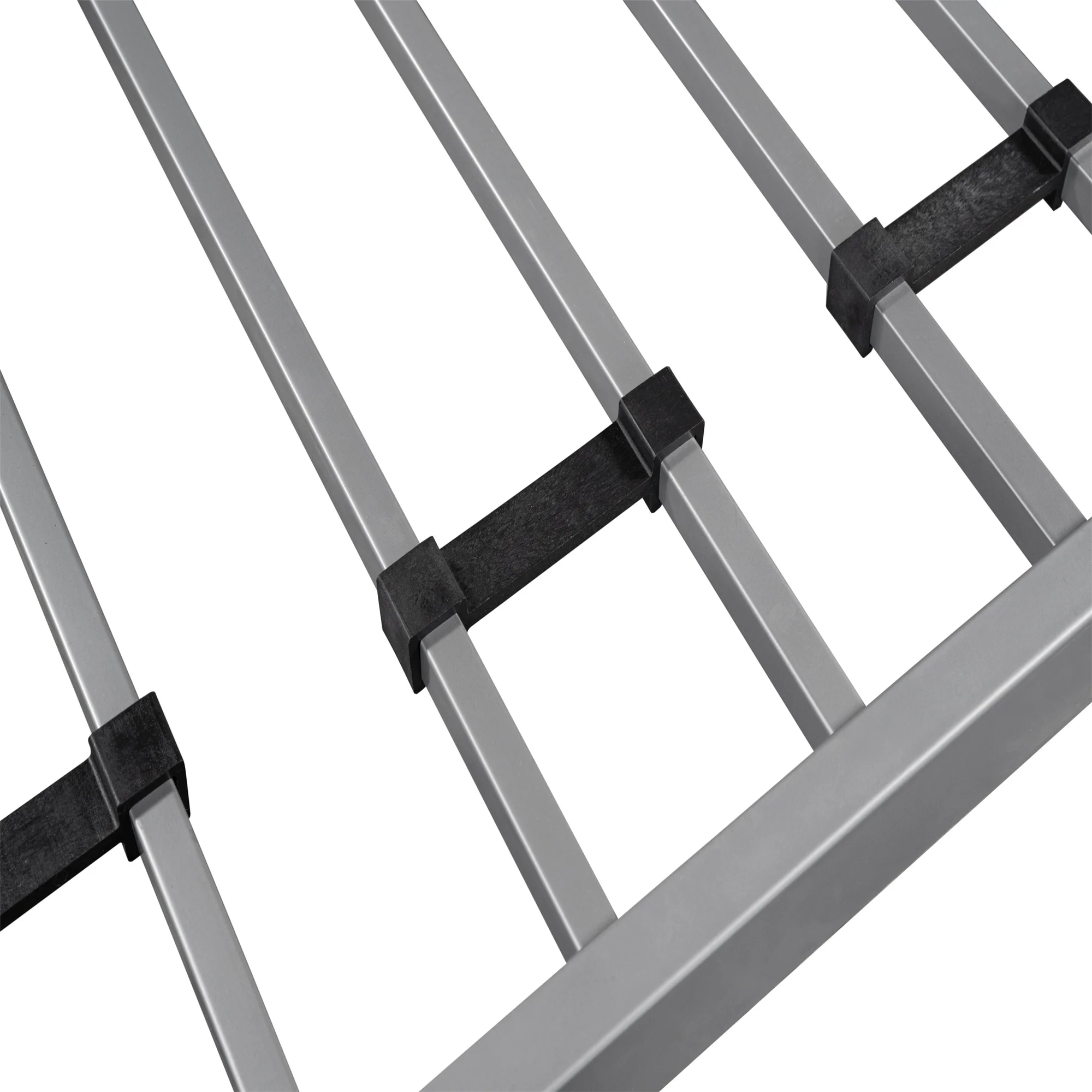 KAMIDA Metal Bunk Bed for Kids, Twin Over Twin Convertible Bunk Bed with Ladder and Safety Fence, Silver