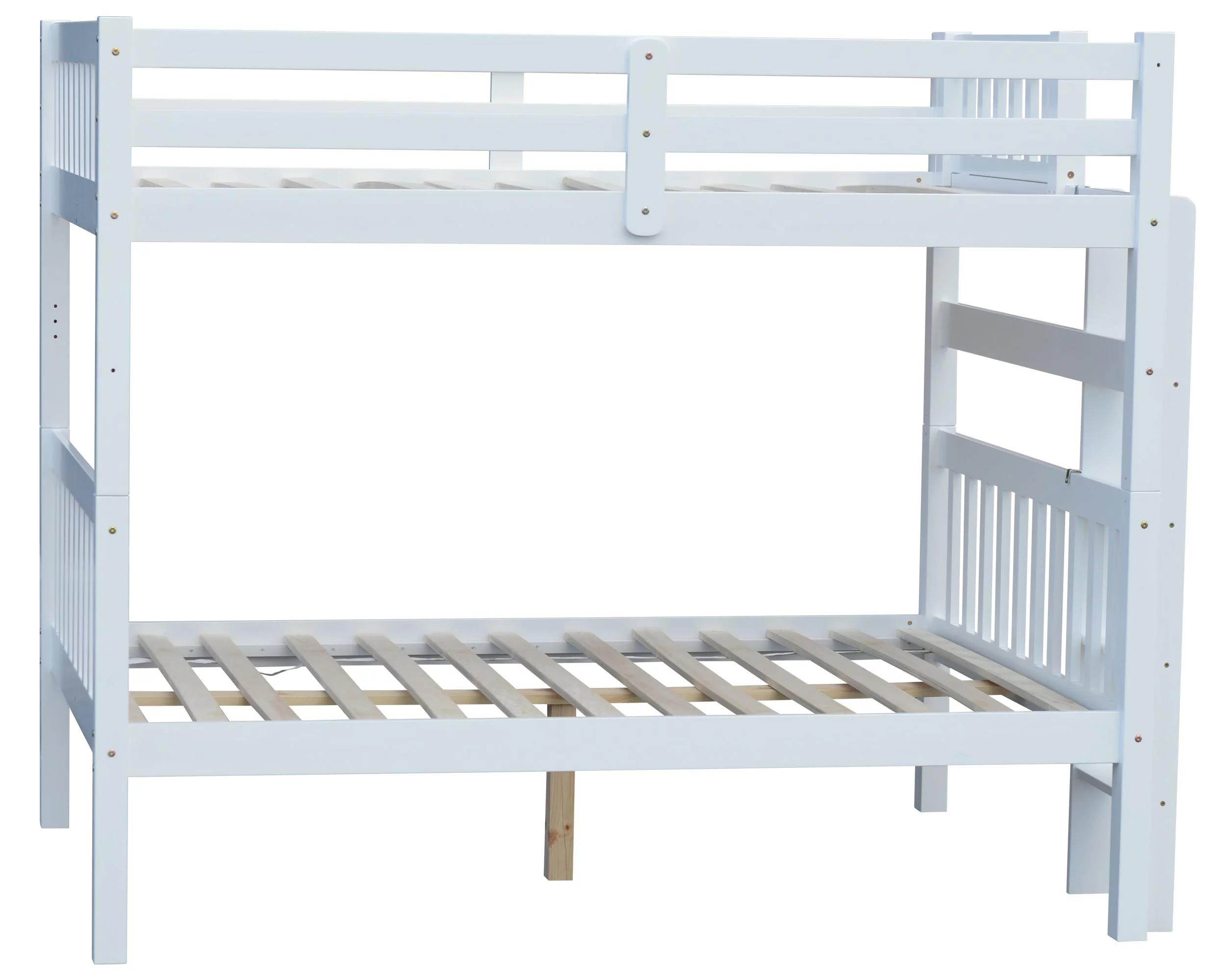 Bern Full over Full End Ladder Bunk Bed White