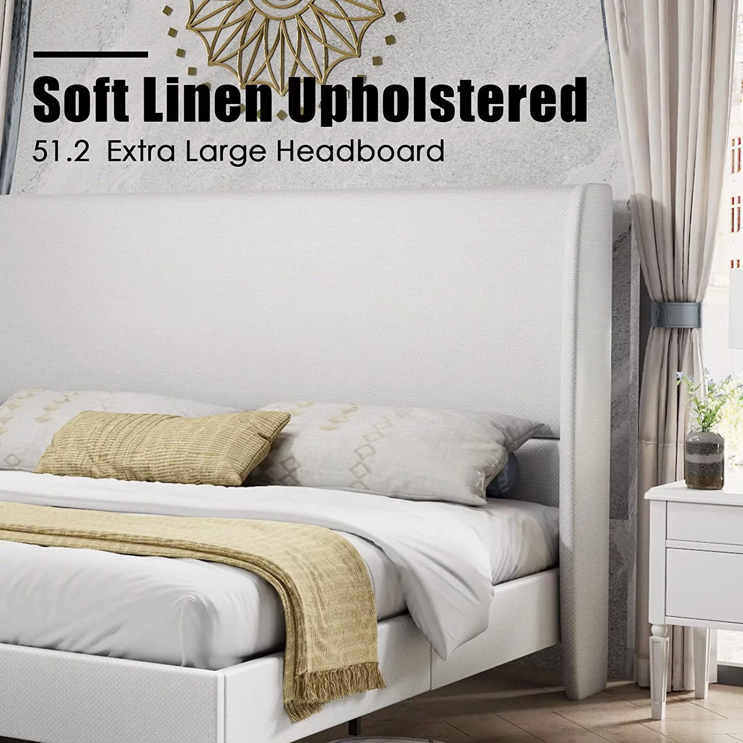 PaPaJet King Platform Bed Frame 51.2