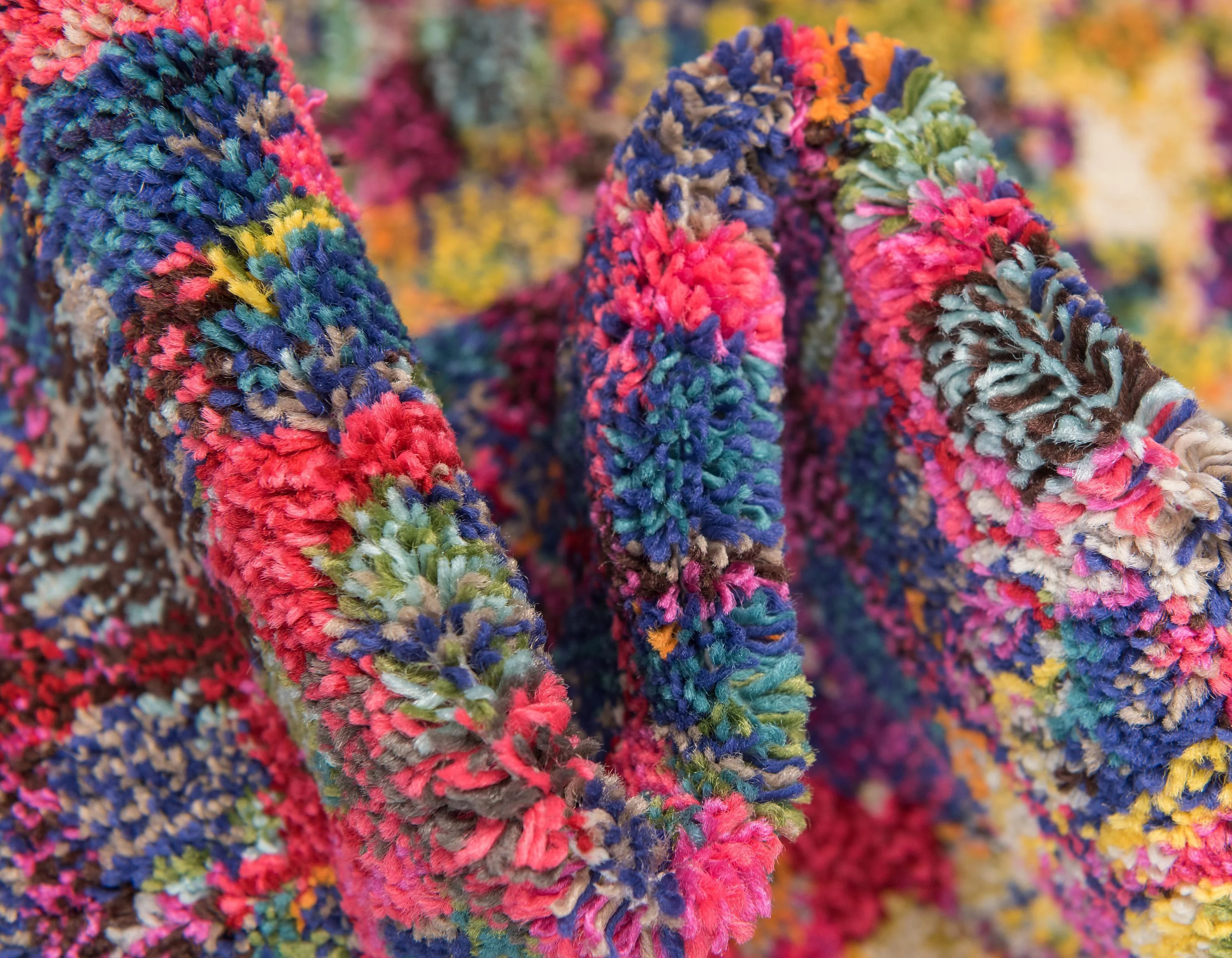 Unique Loom Stormy Chromatic Rug Multi/Blue 5' 1